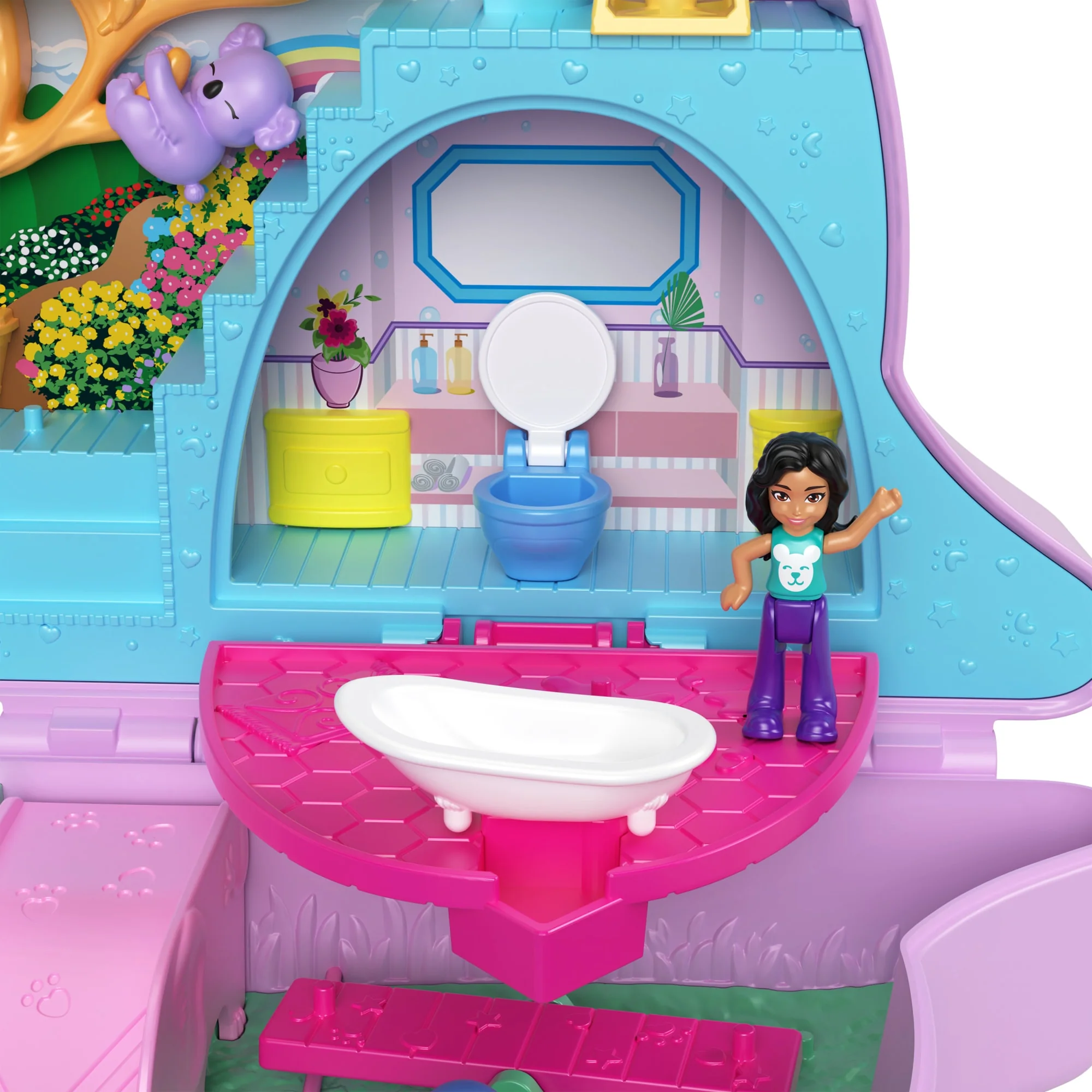 Polly Pocket Cofre Con Muñecas, Figuras Y Accesorios Bolso Canguro - Image 4
