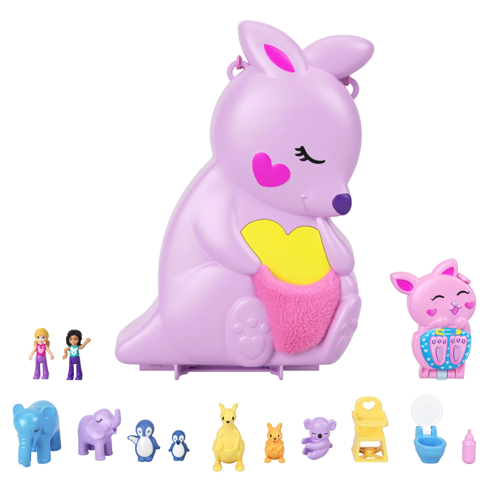 Polly Pocket Cofre Con Muñecas, Figuras Y Accesorios Bolso Canguro - Image 5