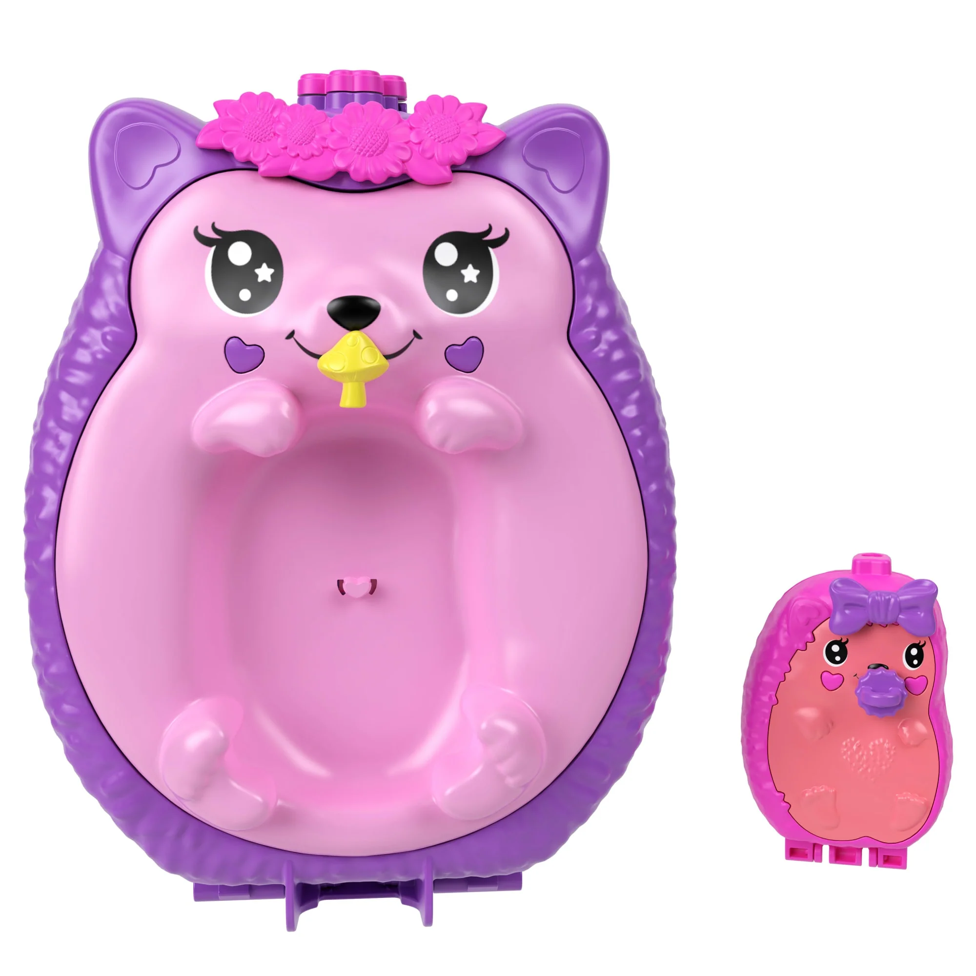 Polly Pocket Mamá Y Bebé Erizo Conjunto De Juego De Bolso Con 2 Muñequitos Y 16 Accesorios, Incluidas Mascotas - Image 5