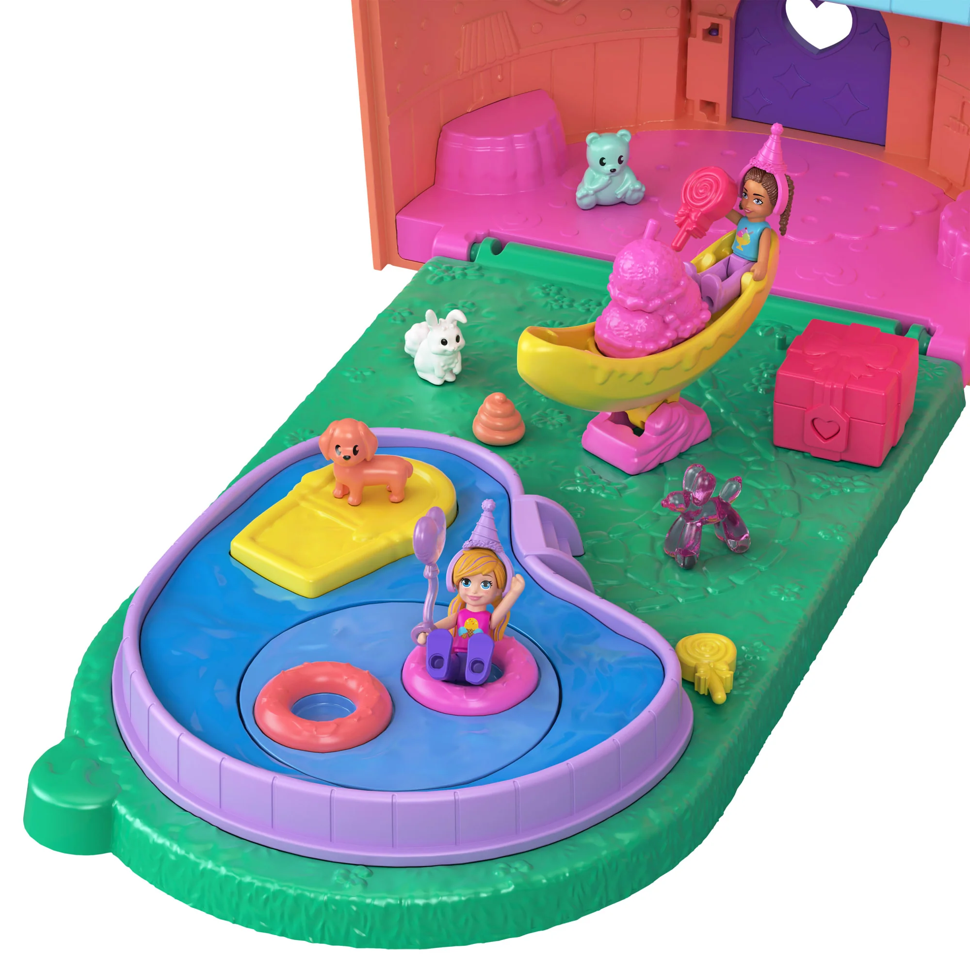 Polly Pocket Bambole E Playset, Gelateria Con Ascensore, Tema Gelato Con Oltre 25 Accessori Tra Cui Mobili E Cuccioli - Image 4