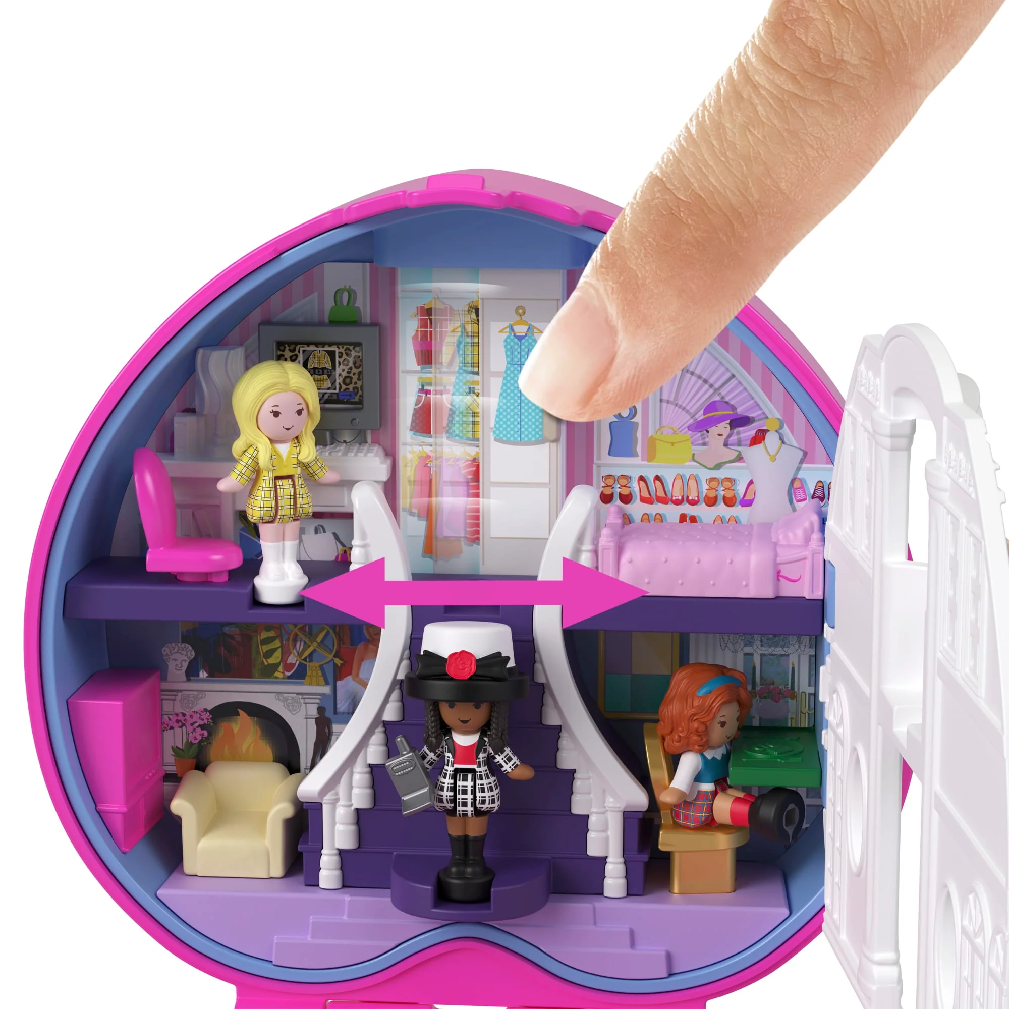 Polly Pocket Minipuppen Und Spielset, Clueless-Schatulle Für Sammler Mit Hut- Und Telefon-Zubehörteilen - Image 5