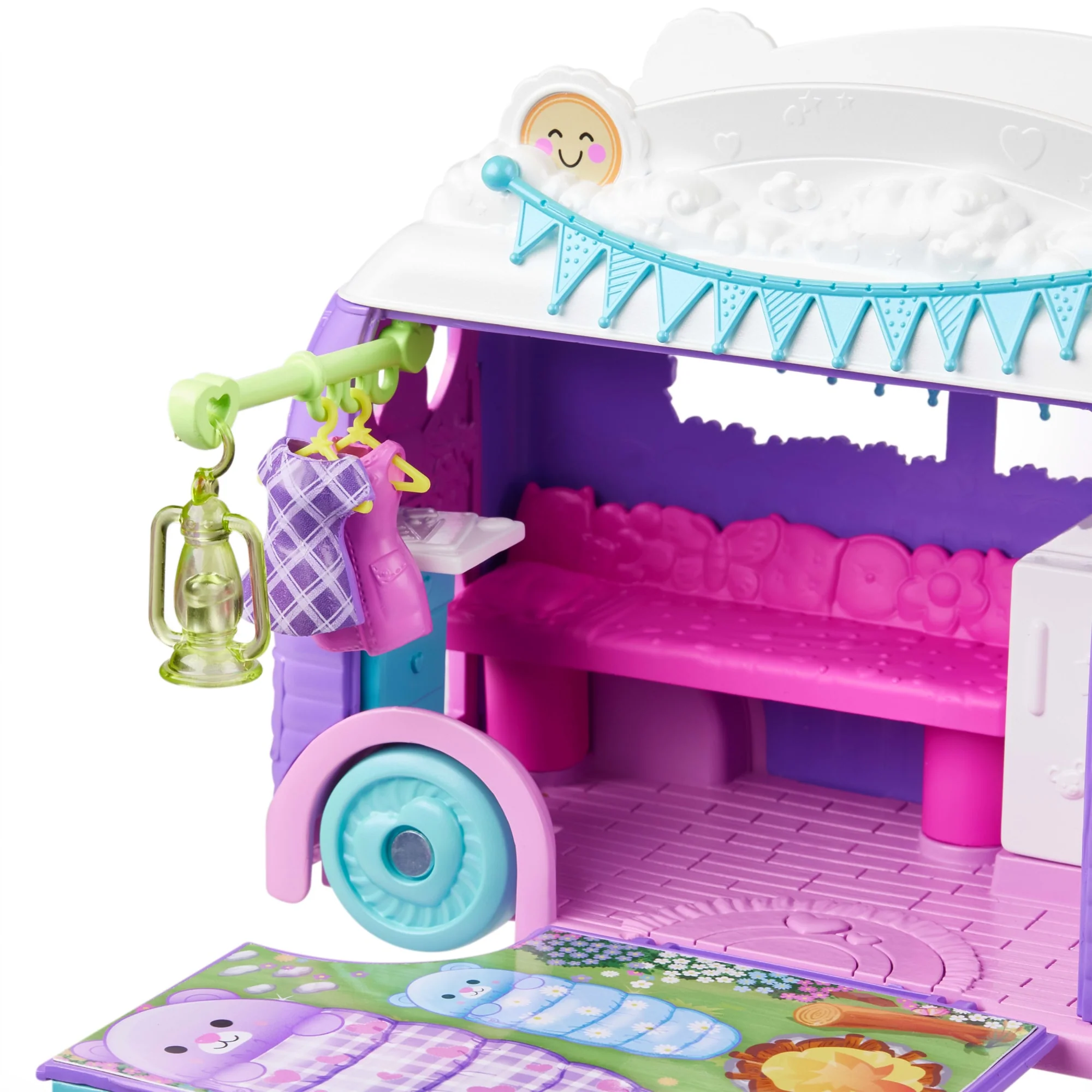 Polly Pocket Muhteşem Karavan, Bebek Ve Evcil Hayvan Oyun Seti, Kamp Ve Yiyecek Temalı Aksesuarlar, Seyahat Oyuncağı - Image 4