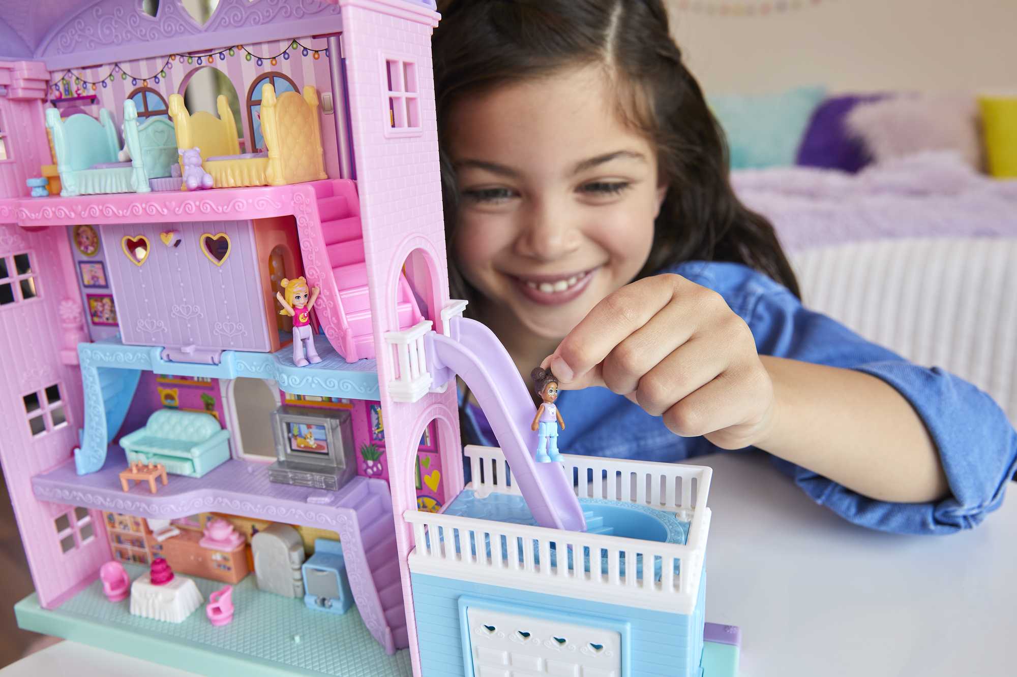 Polly Pocket Pajama Party Sleepover Adventure House - Image 4