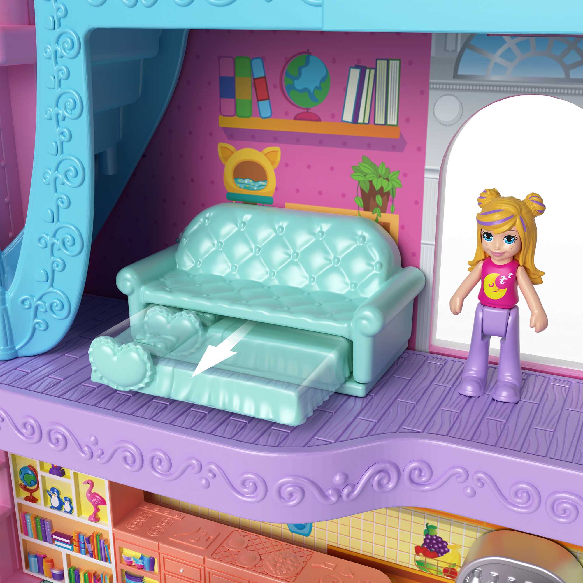 Polly Pocket Pajama Party Sleepover Adventure House - Image 5
