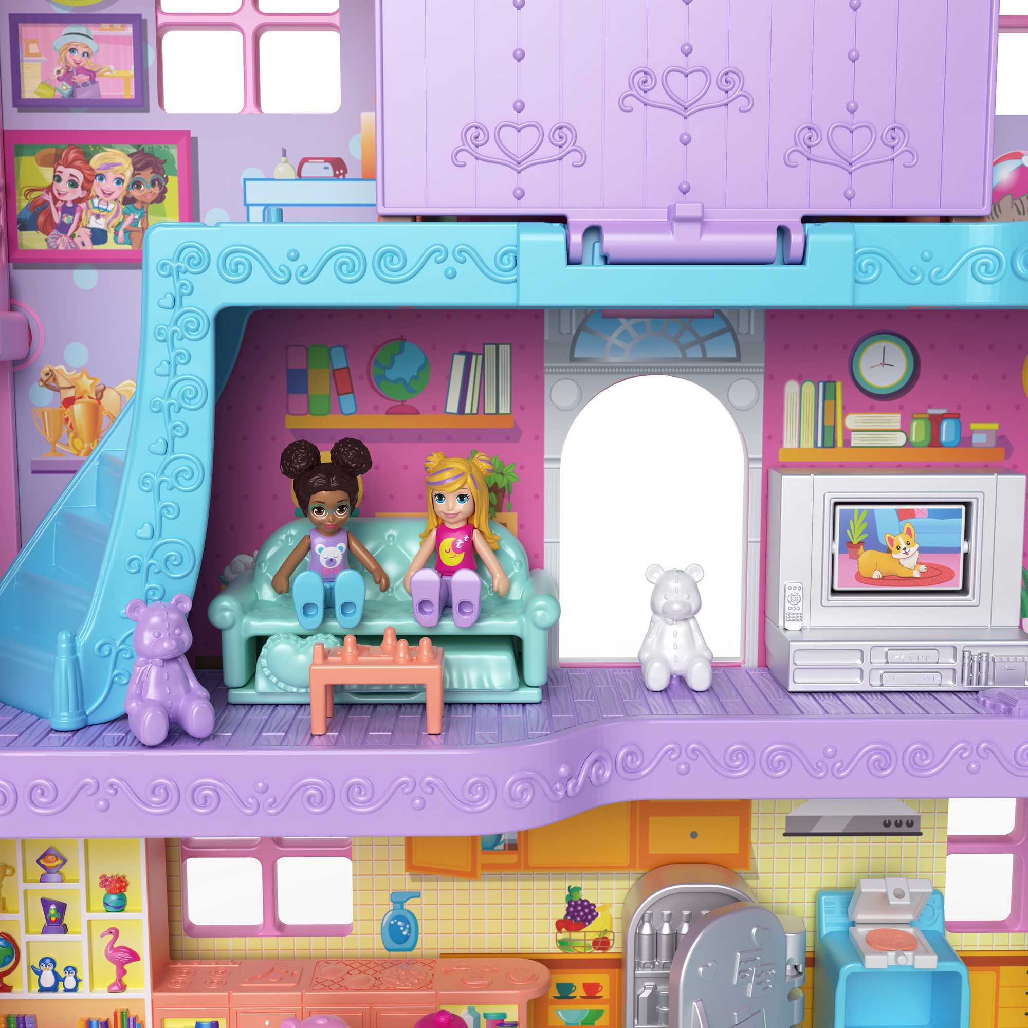 Polly Pocket Pajama Party Sleepover Adventure House - Image 6