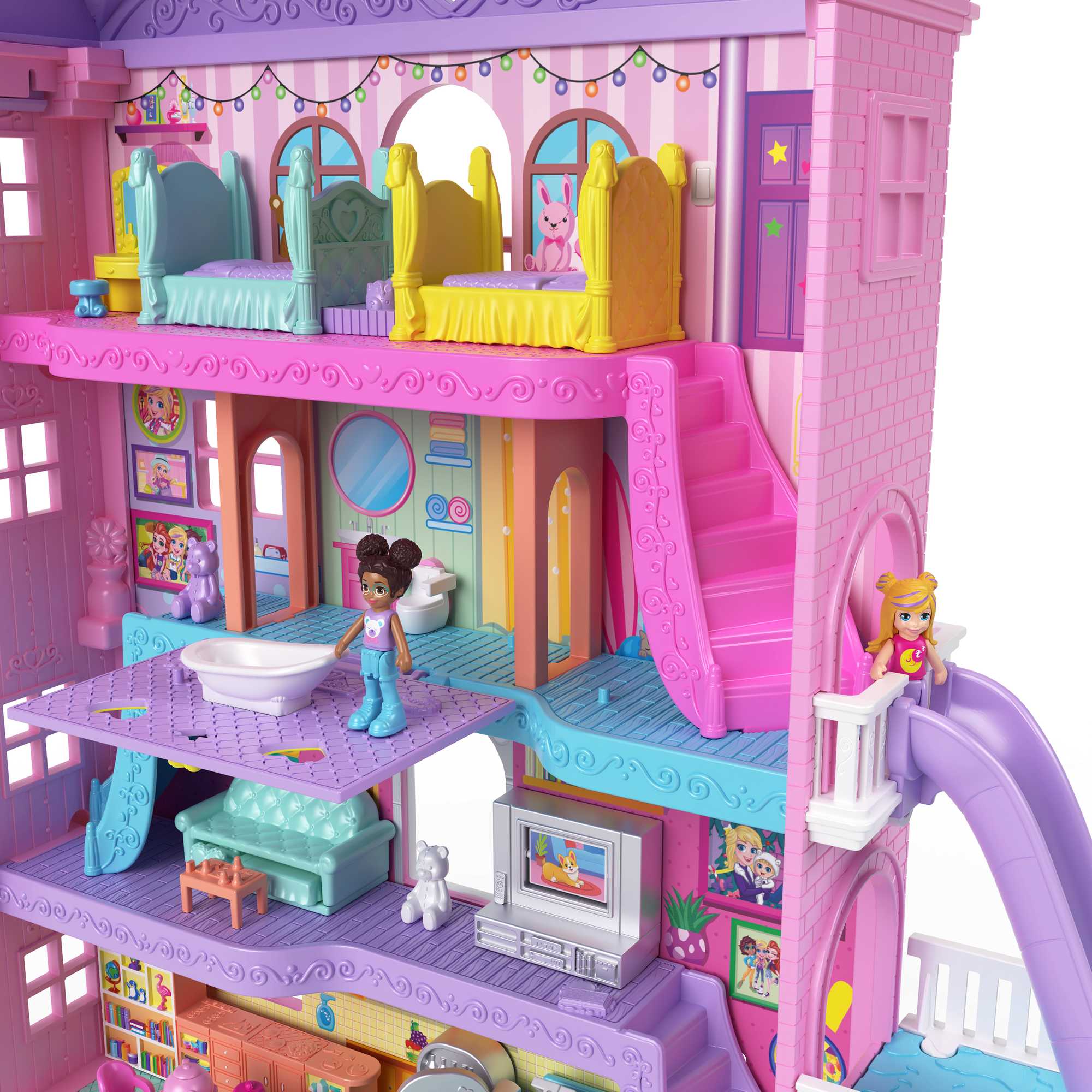 Polly Pocket Pajama Party Sleepover Adventure House - Image 8