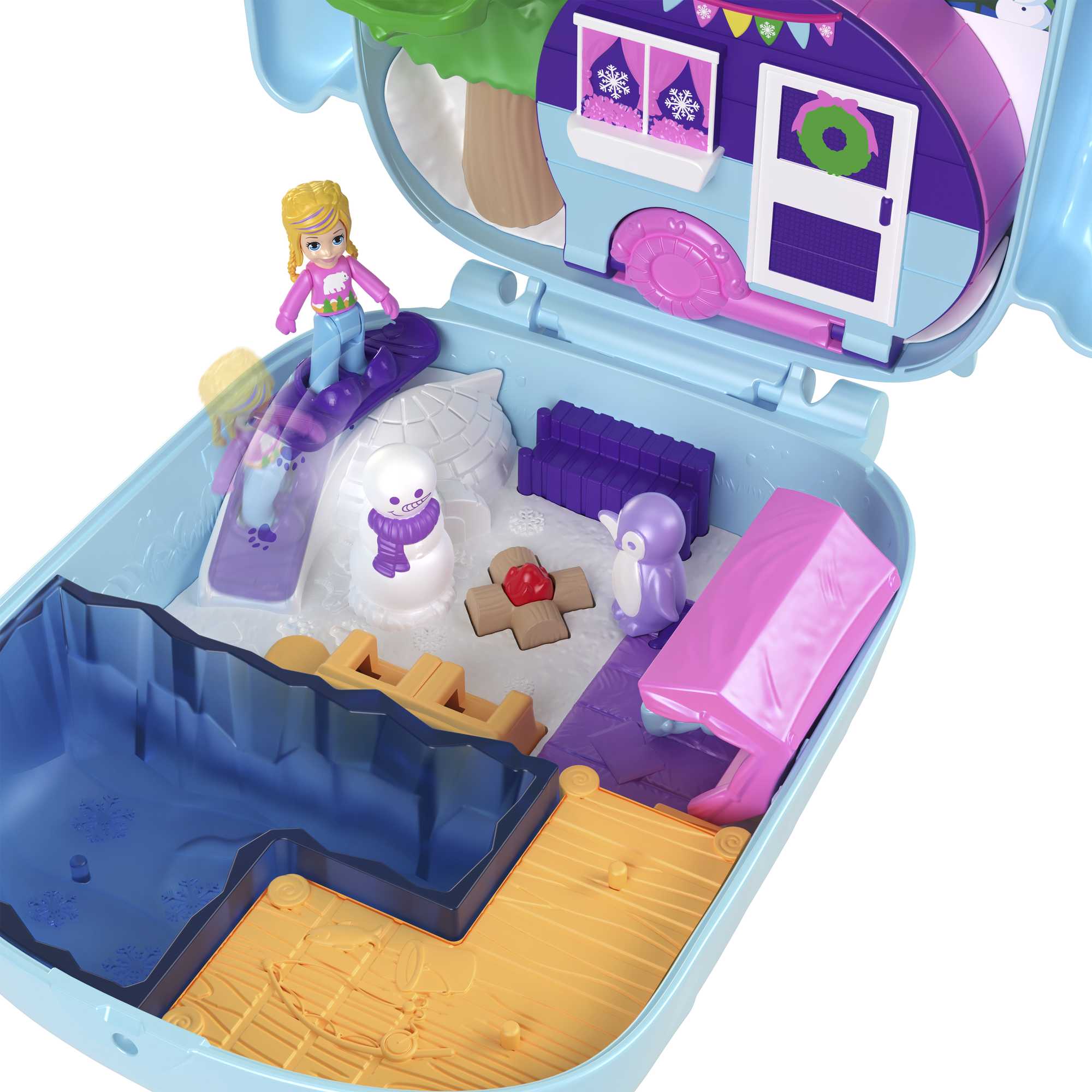 POLLY POCKET PAJAMA PARTY SNOWY SLEEPOVER OWL COMPACT - Image 3