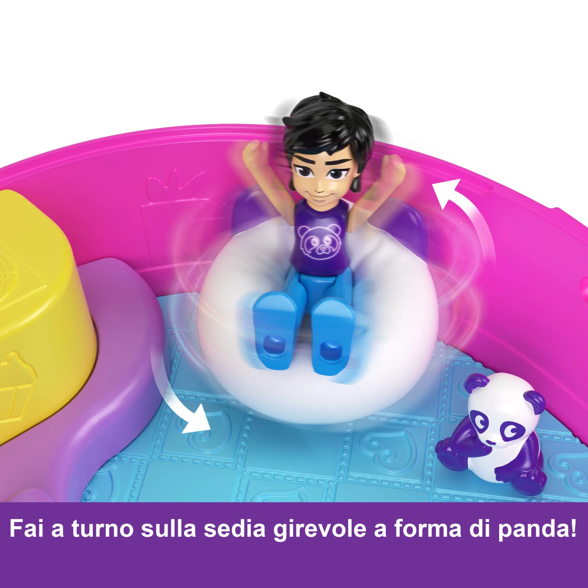 Polly Pocket Panda Bubble Tea, Cofanetto Con 2 Micro Bambole E Cucciolo Di Panda, Animale Giocattolo Con Accessori A Forma Di Cibo - Image 5