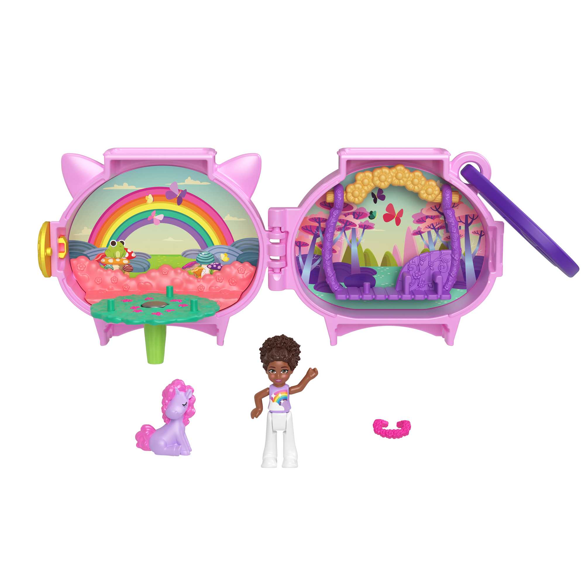 Polly Pocket Pet Connects Cofanetto Animale Impilabile, A Forma Di Animale, 2 Cuccioli (Uno Con Un Ciuffetto Di Pelo) E Pettine - Image 13