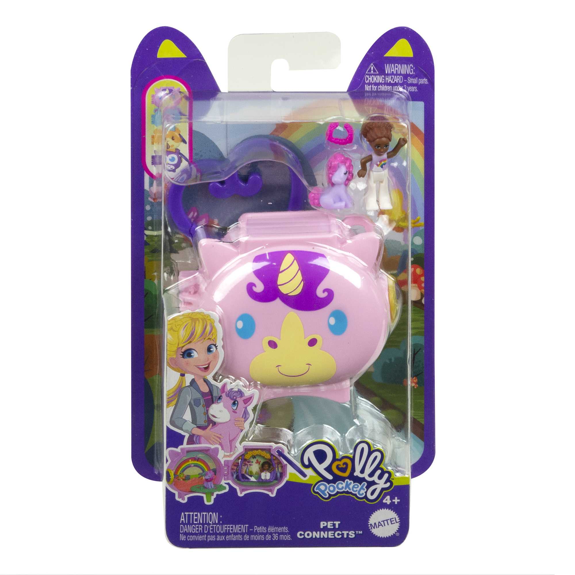 Polly Pocket Pet Connects Cofanetto Animale Impilabile, A Forma Di Animale, 2 Cuccioli (Uno Con Un Ciuffetto Di Pelo) E Pettine - Image 9