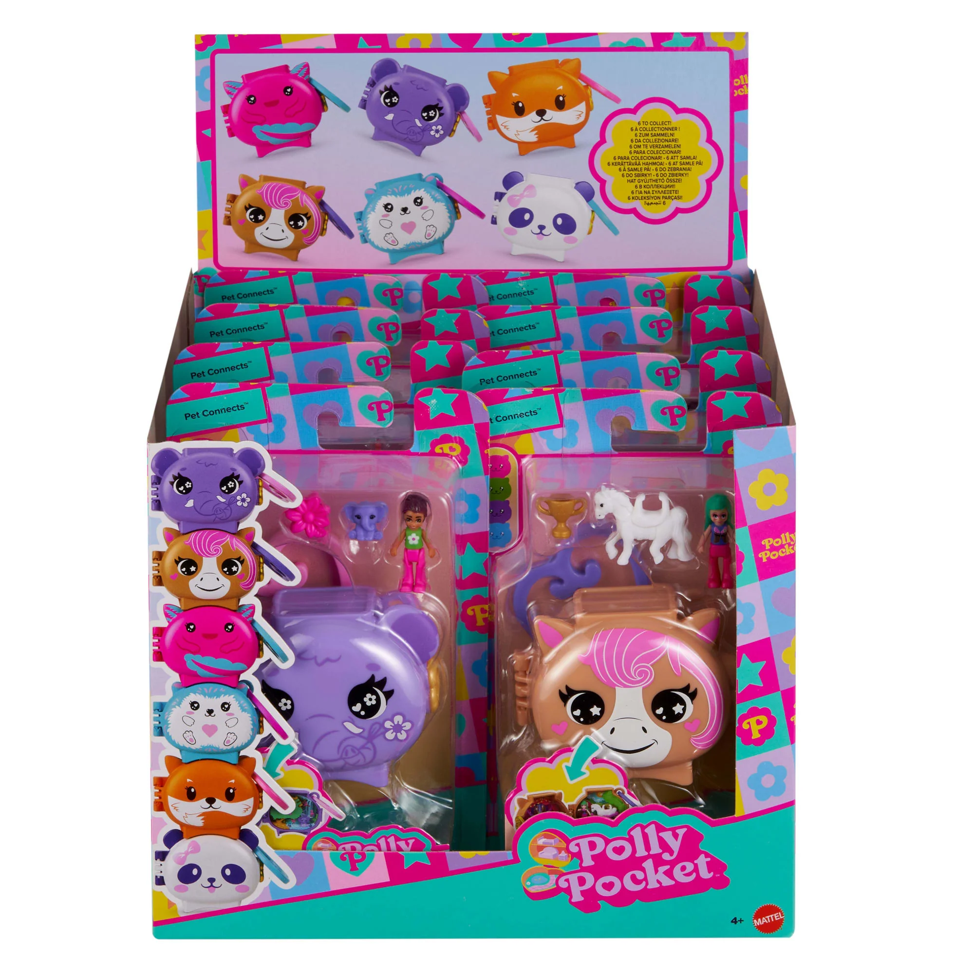 Conjuntos De Juego De Estuches Apilables Pet Connects De Polly Pocket Con Micromuñeca, Juguetes De Viaje Con Clip - Image 6