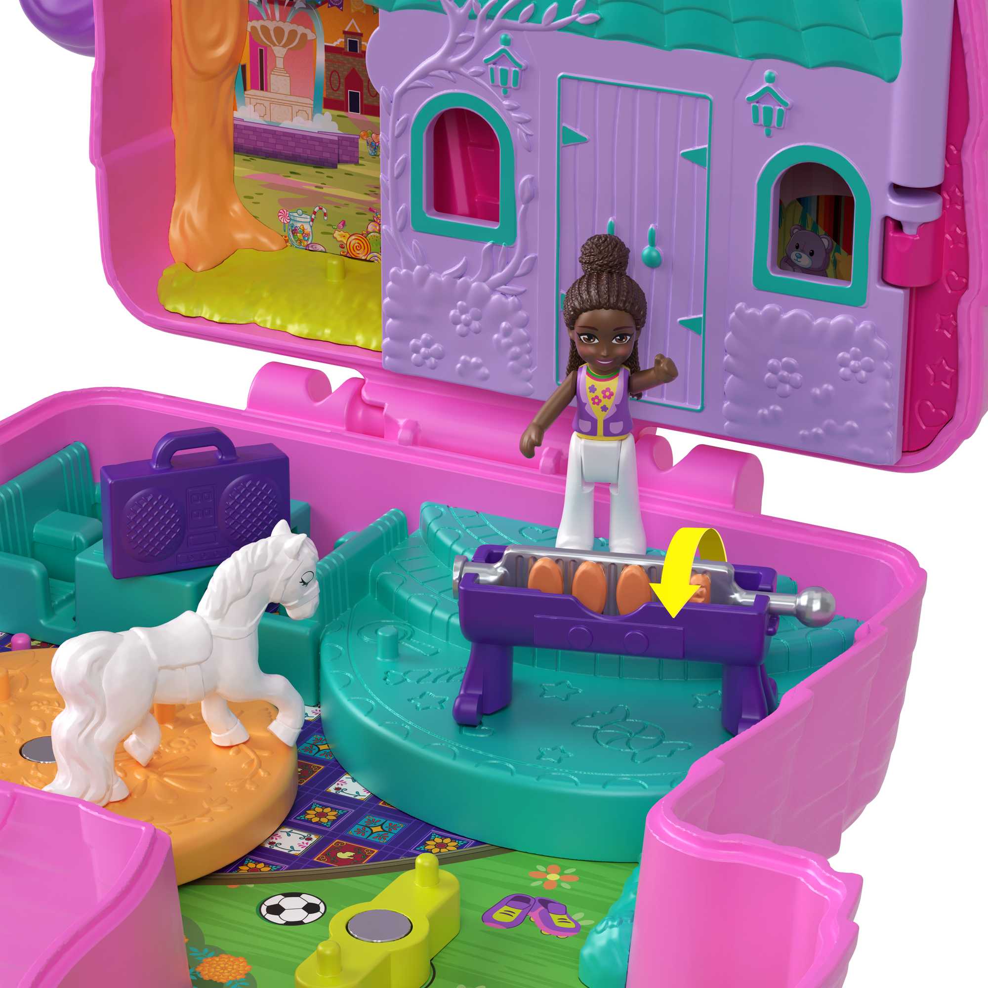 Polly Pocket Cofanetto Festa Con Piñata, Playset Con 2 Bambole E Accessori, Mini Giocattoli - Image 8