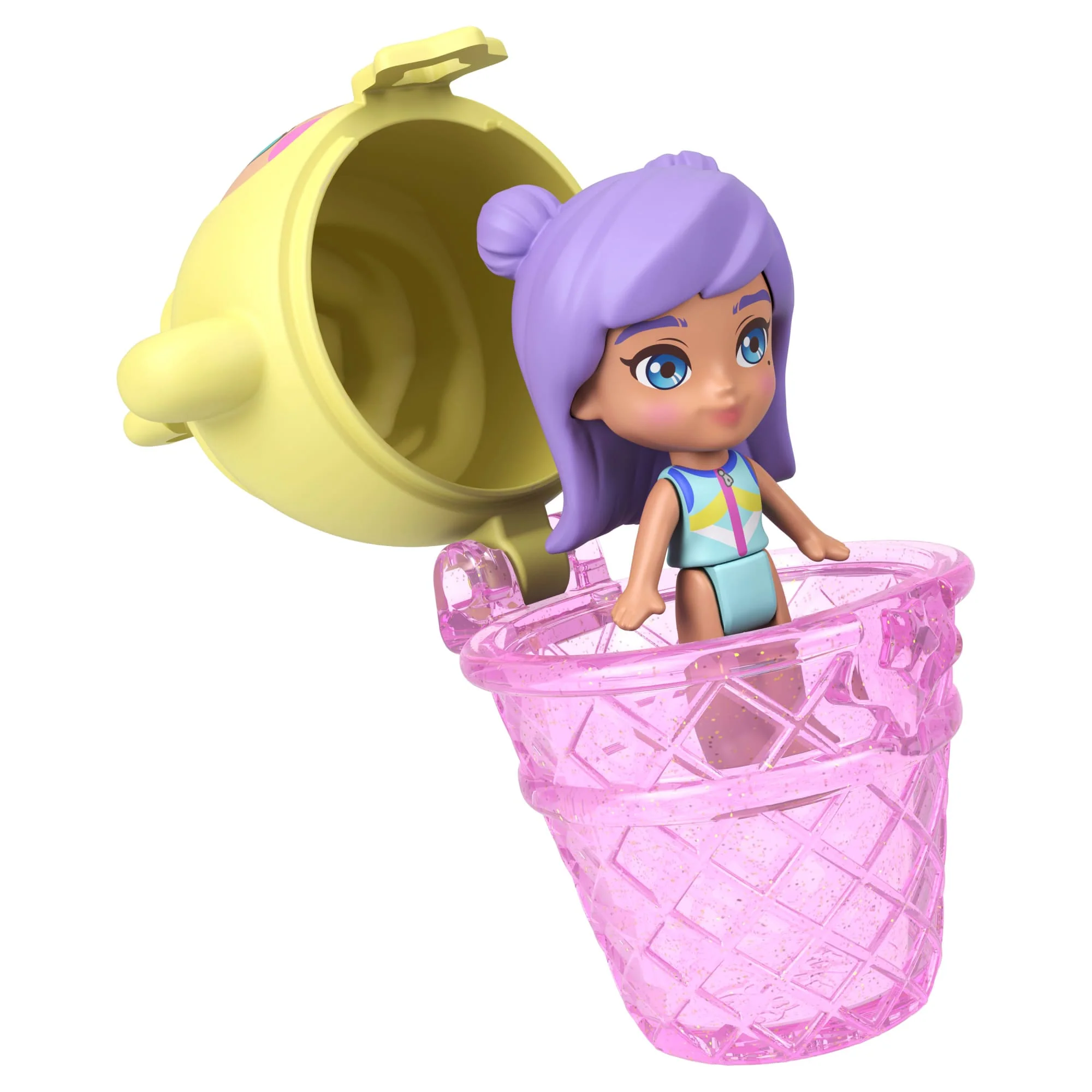 Polly Pocket Pineapple Monkey Compact Playset With 1 Micro Doll And Pet, Travel Toy With Fruit Accessories - Image 3