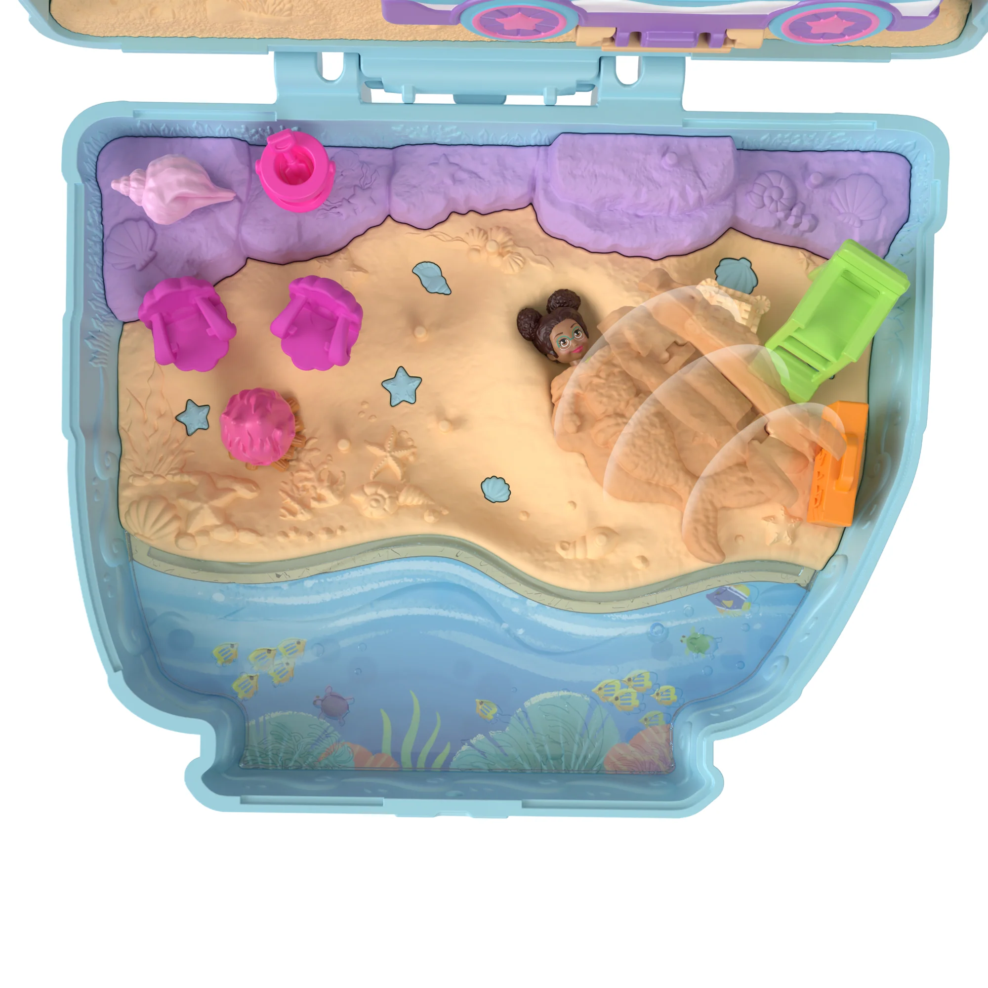 Polly Pocket Plażowy szczeniaczek Zestaw kompaktowy - Image 4