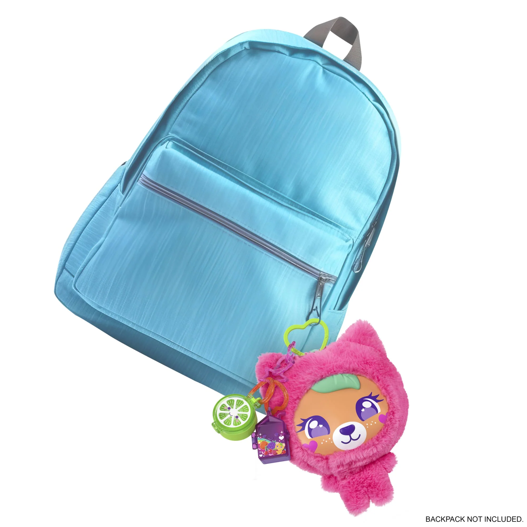 Polly Pocket Plüschbär-Schatulle, Puppen- Und Schlüsselanhänger-Spielset Mit Haustieren Und Obst-Zubehör - Image 3