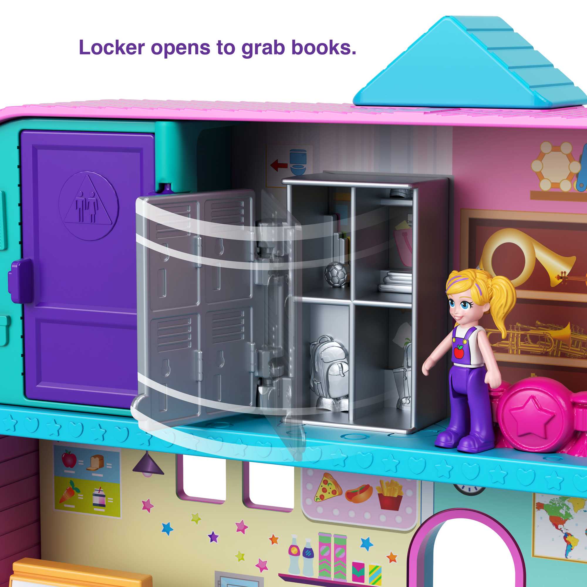 Polly Pocket Pollyville Mighty Middle School - Image 8