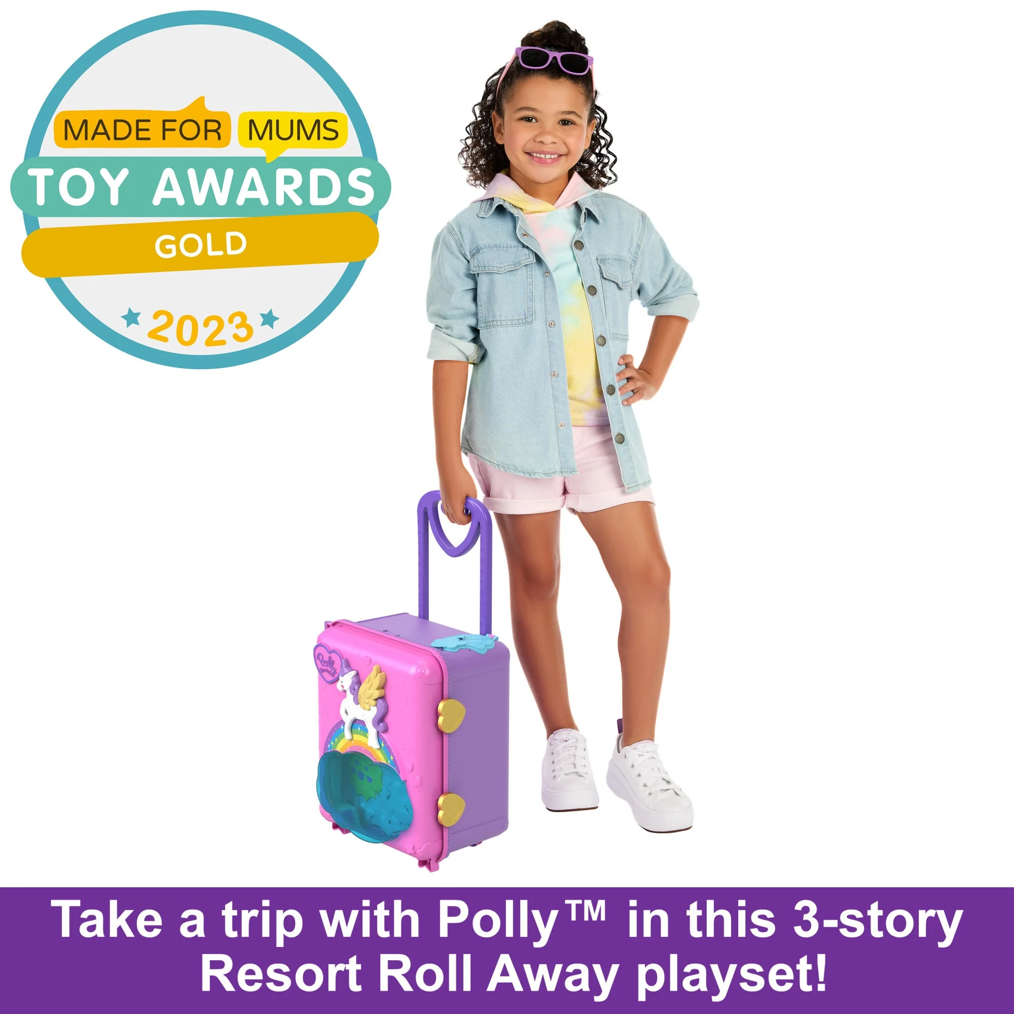 Polly Pocket Dolls Pollyville Resort Roll Away Playset - Image 2