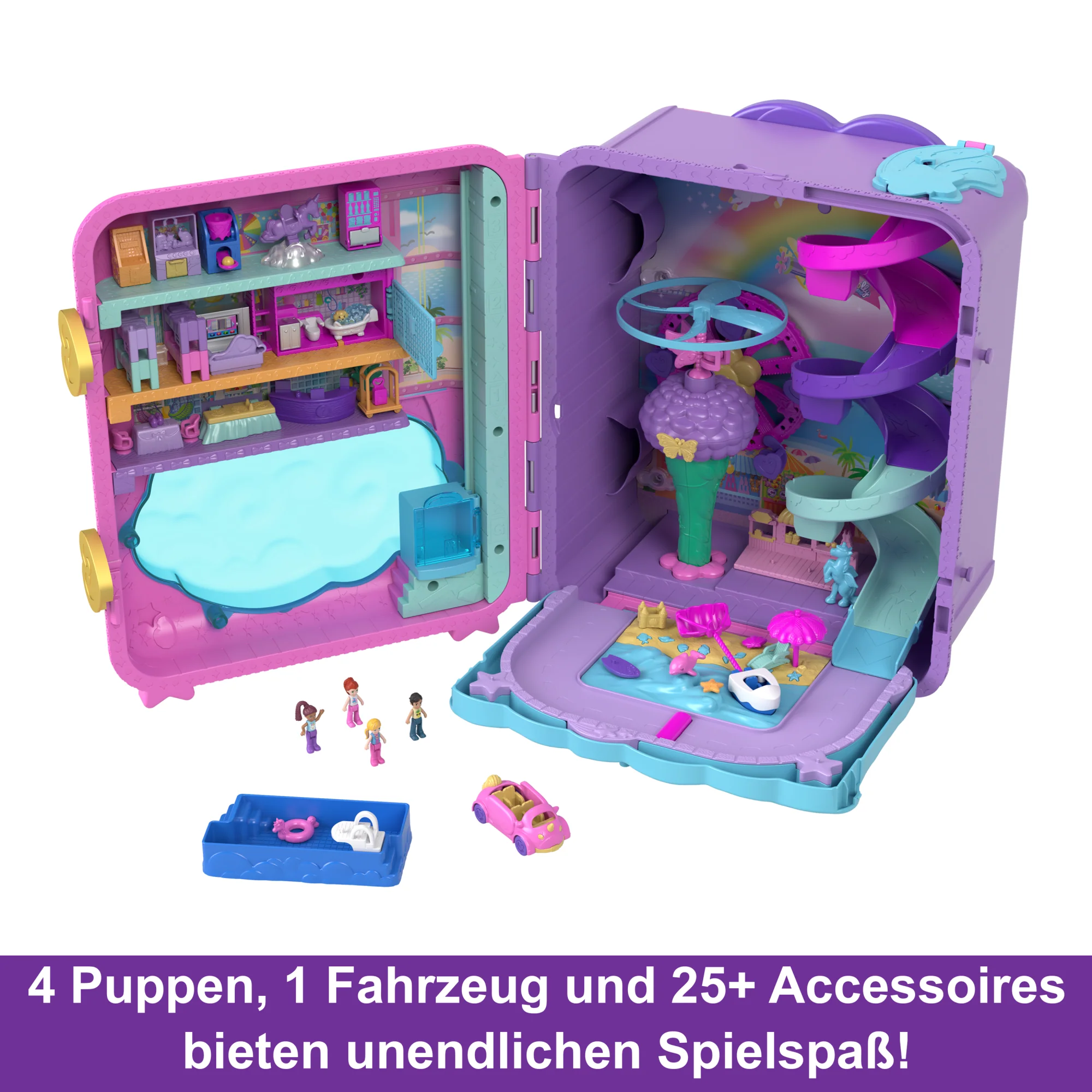 Polly Pocket Puppen Pollyville Urlaub Im Rollkoffer Spielset - Image 4