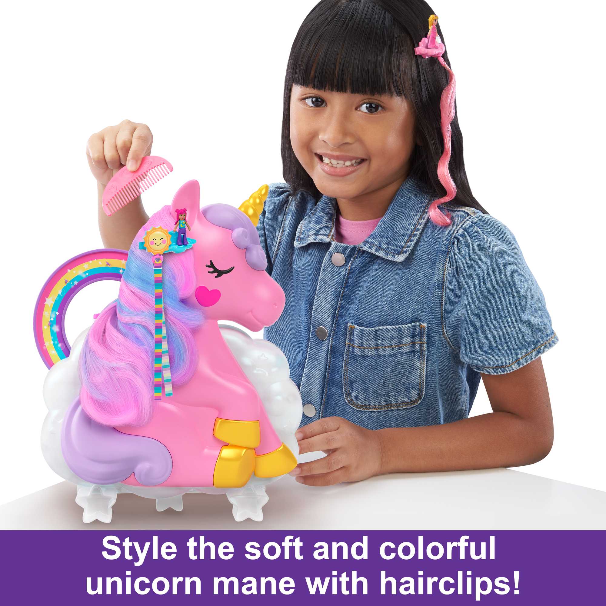 Polly Pocket Rainbow Unicorn Salon - Image 5