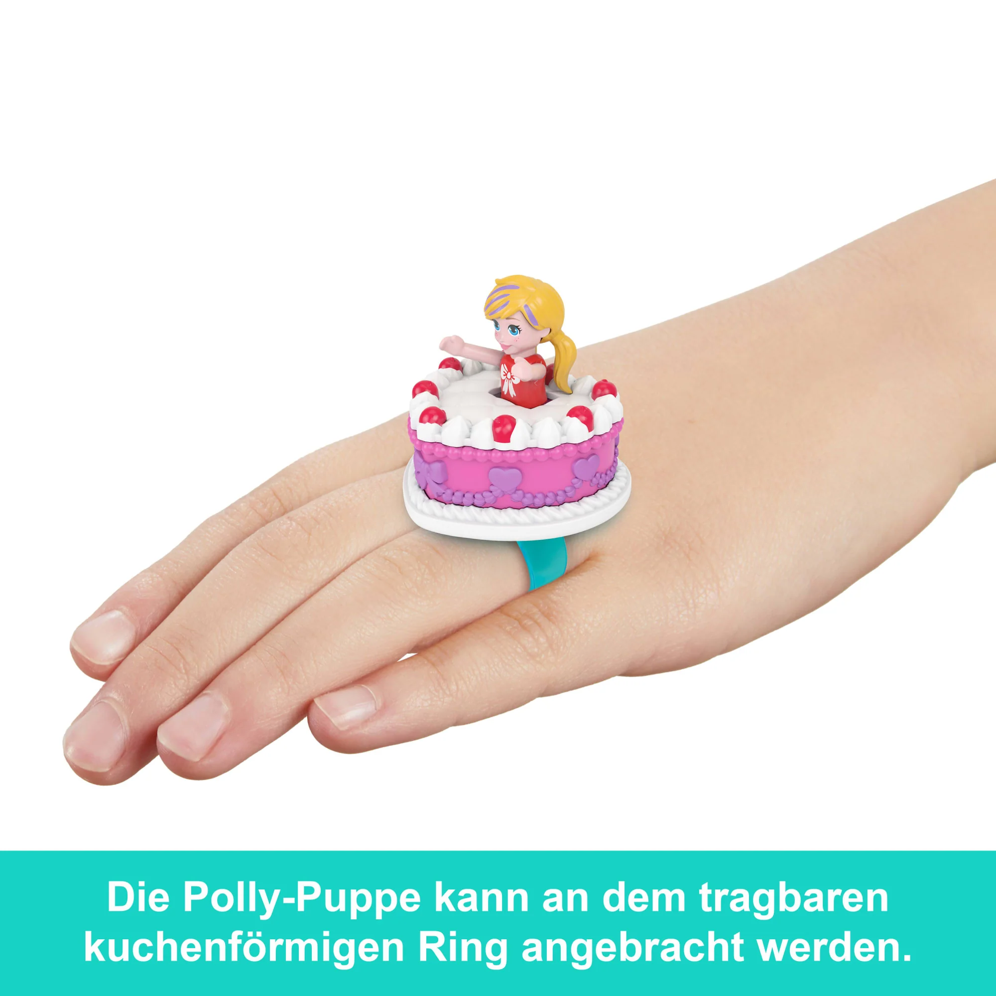 Polly Pocket Puppe Und Spielset, Ringetui Zum 80. Jubiläum Von Mattel, Schmuckkästchen Mit Haustier Und Ring, Thema Feierspaß - Image 2