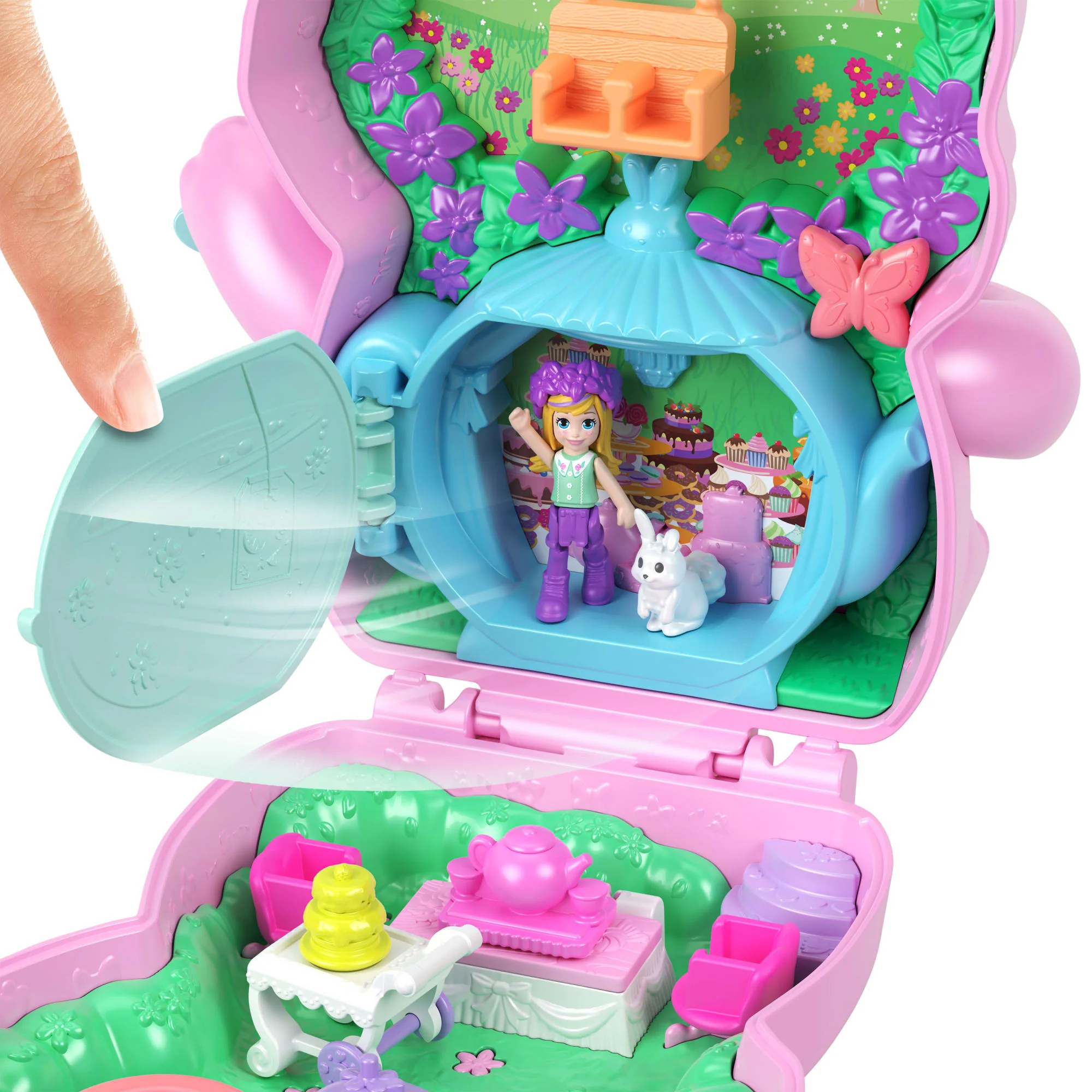 Polly Pocket Schatullen Spielsets Mit Puppe, Haustier Und Accessoires, Reisespielzeuge Mit Überraschungen - Image 5