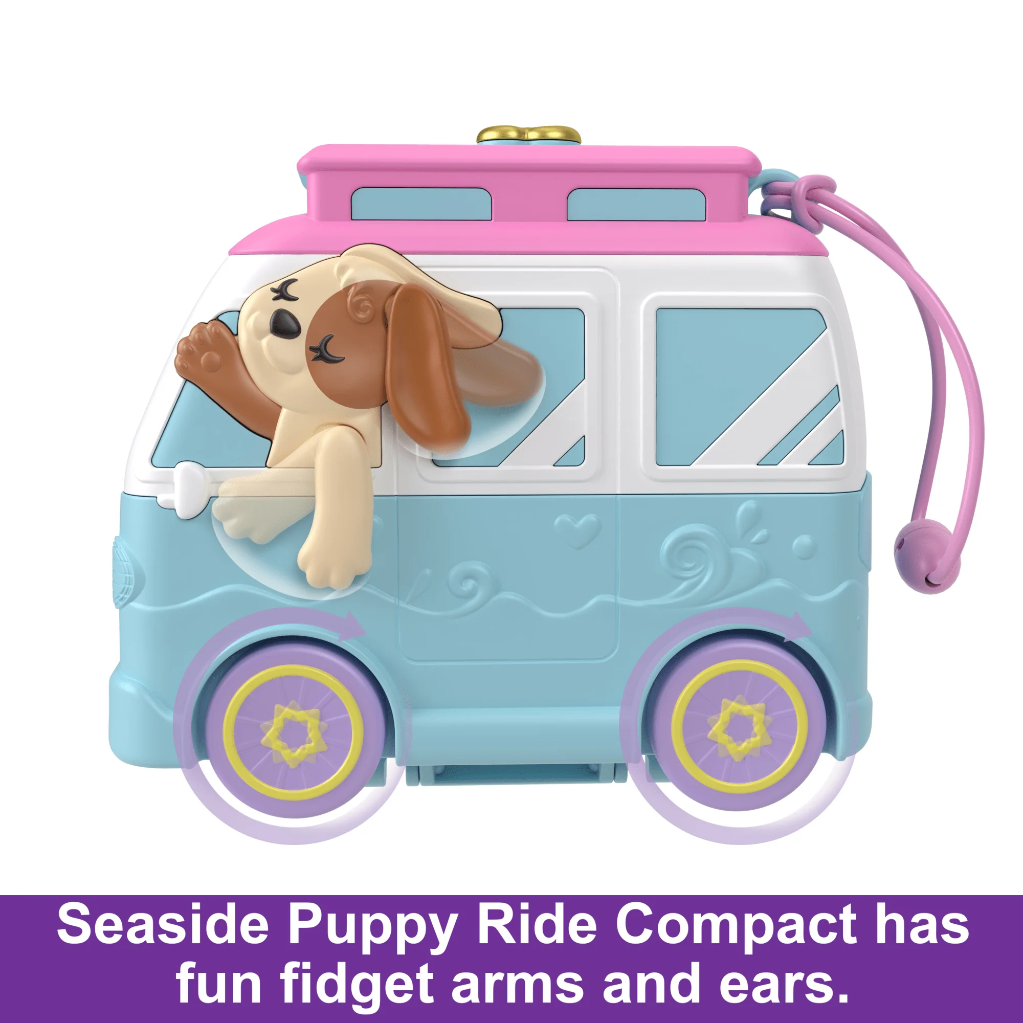 Polly Pocket Dolls And Playset, Travel Toys, Seaside Puppy Ride Compact - Image 3