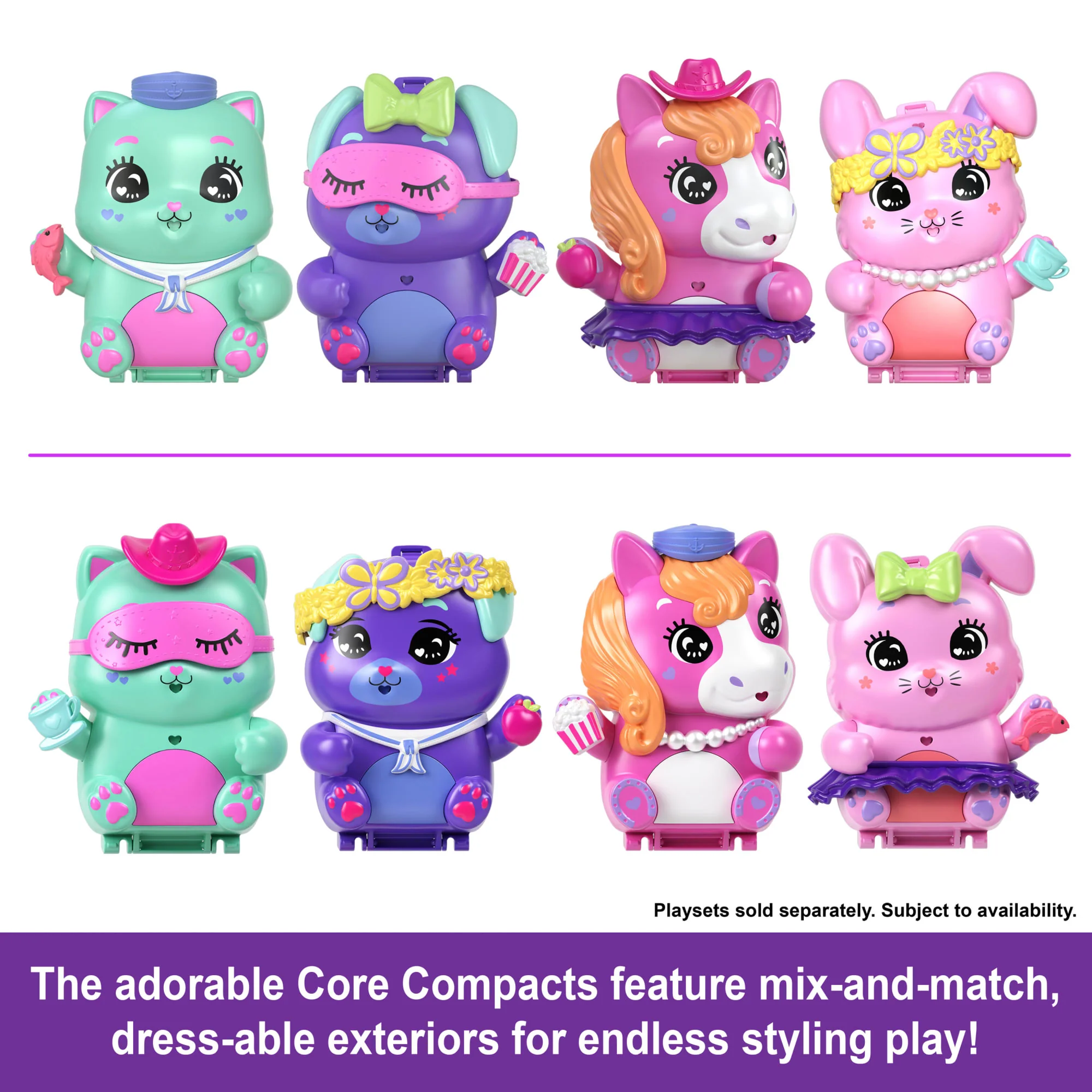Polly Pocket Sleepover Puppy Compact Playset With 1 Micro Doll And Pet Dogs, Travel Toy With Food & Styling Accessories - Image 3