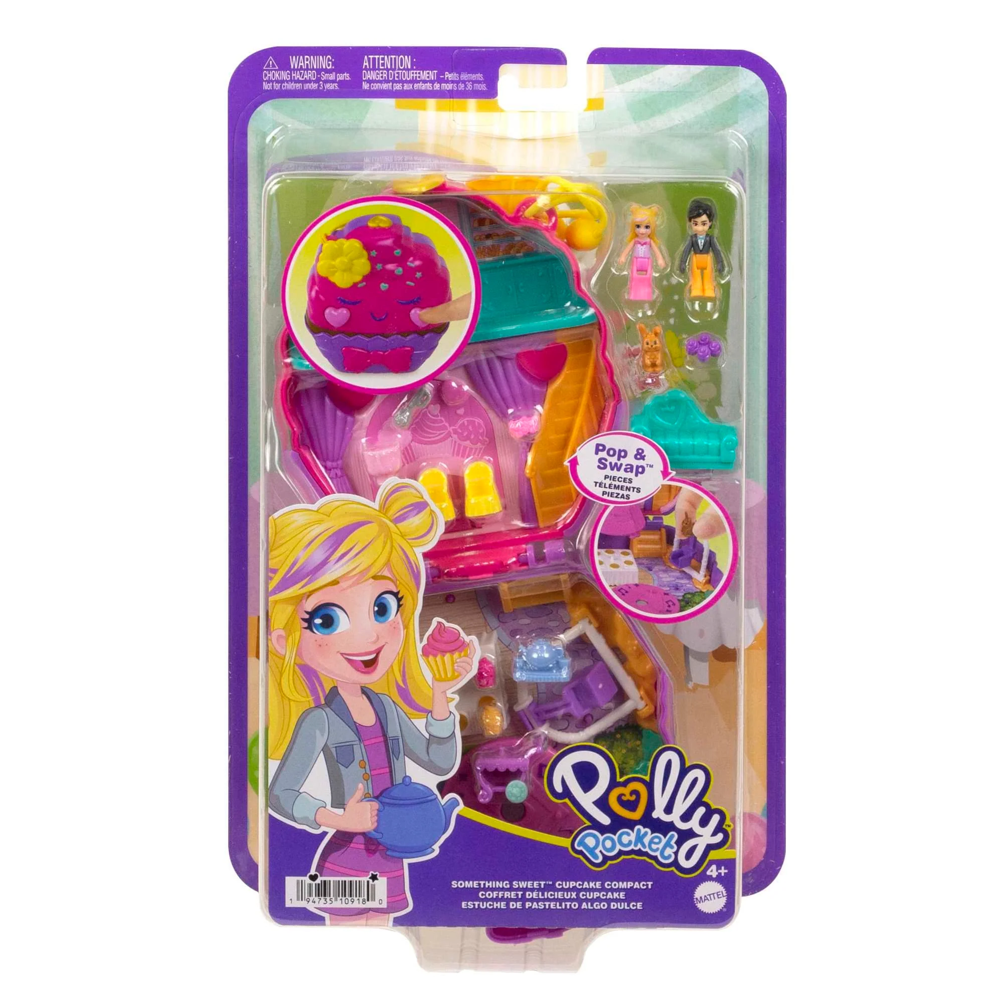 Polly Pocket Cofanetto Cupcake Dolci Pensieri, Con 2 Bambole E Accessori, Mini Giocattoli - Image 6