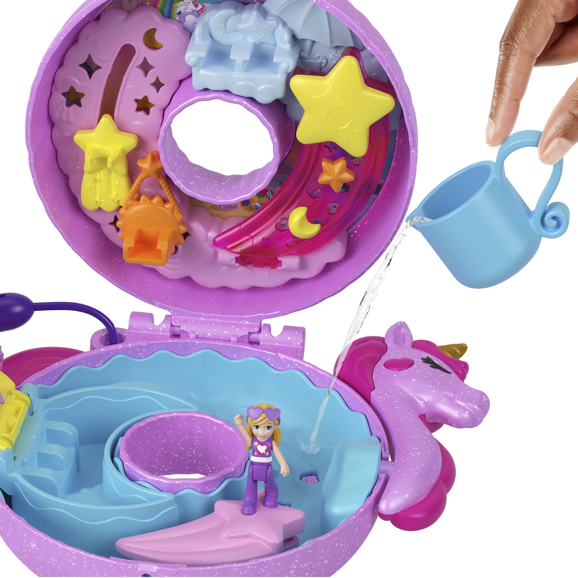 POLLY POCKET SPARKLE COVE ADVENTURE Unicorn Floatie Compact - Image 3