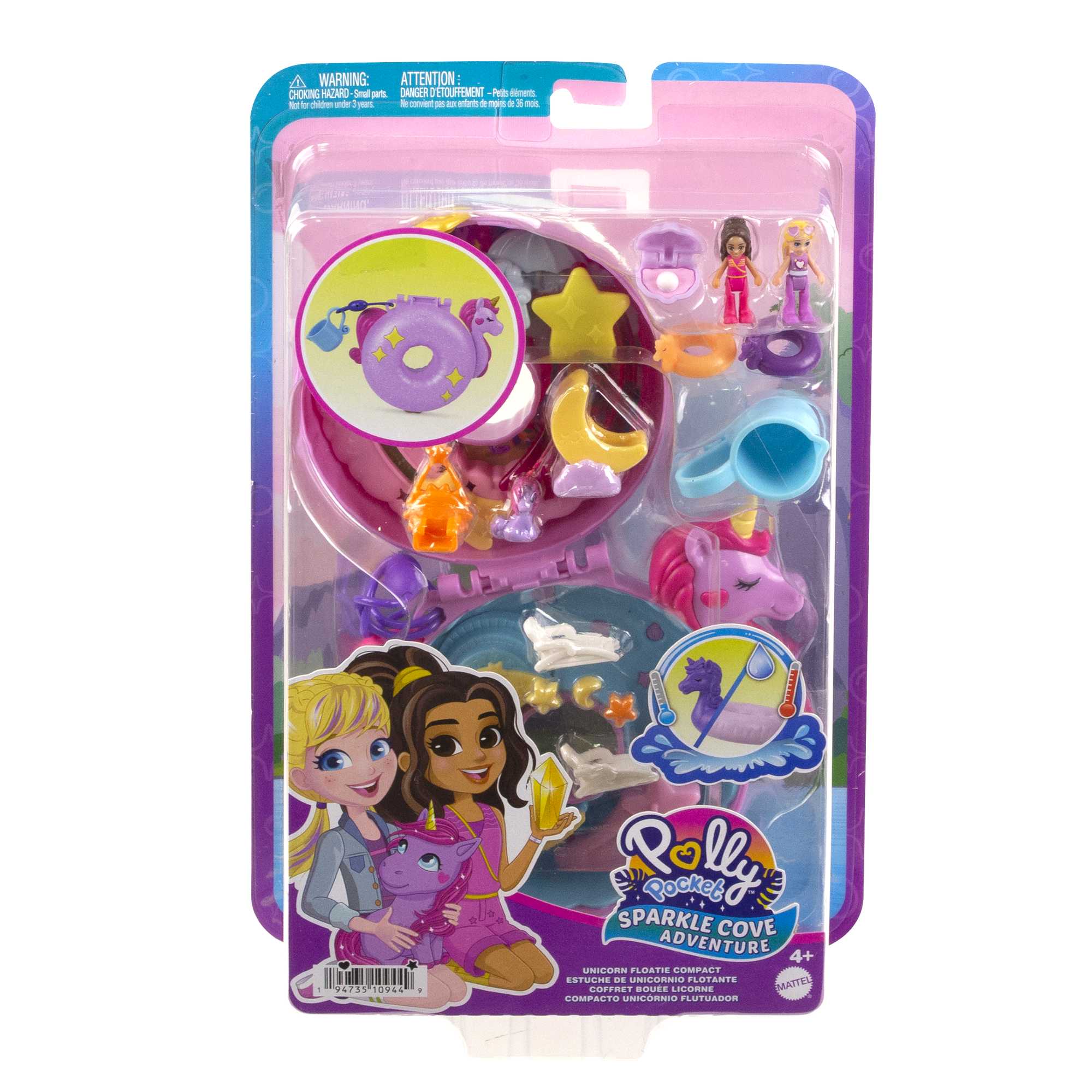 POLLY POCKET SPARKLE COVE ADVENTURE Unicorn Floatie Compact - Image 6