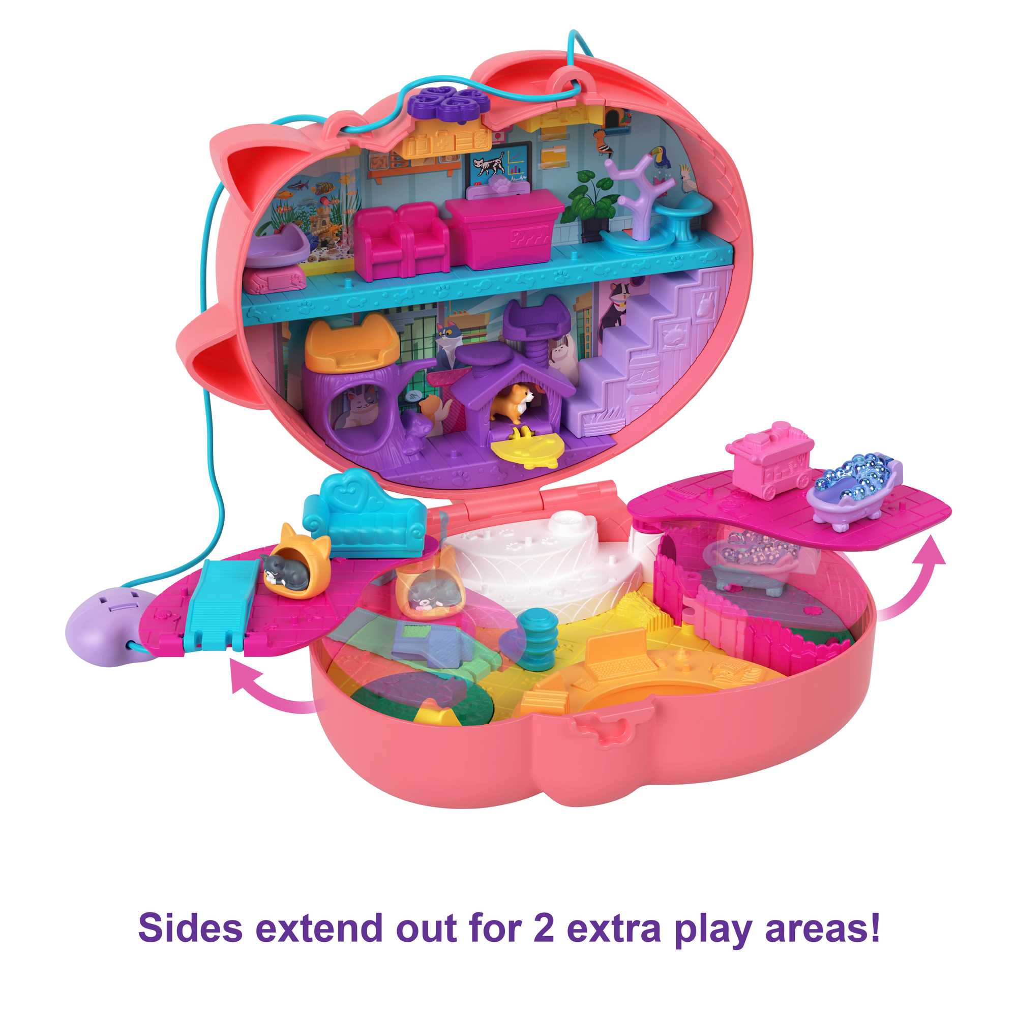 Polly Pocket Starring Shani Cuddly Cat Purse Compact - Image 4