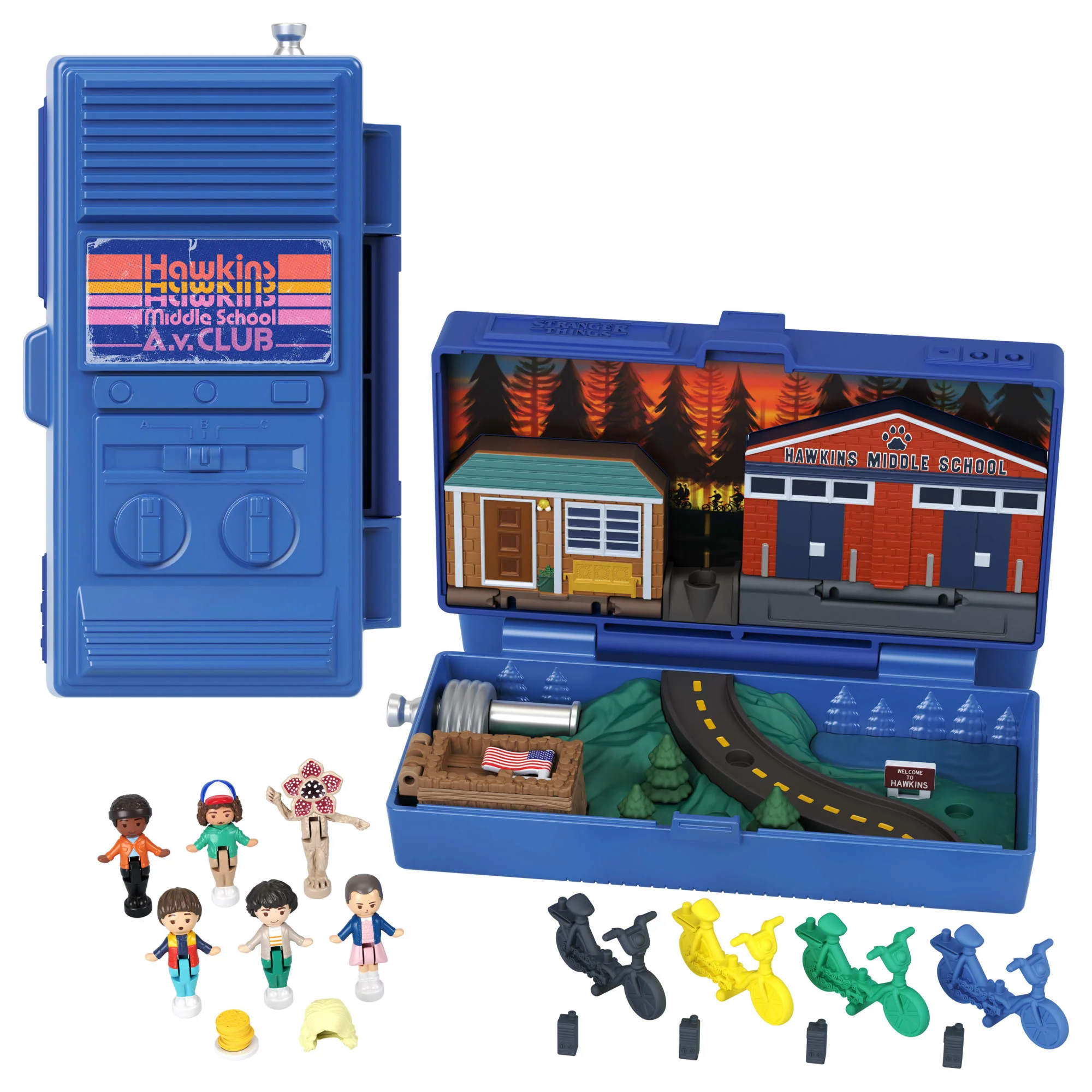 Polly Pocket Stranger Things, Cofanetto Da Collezione, Bambole in Edizione Speciale E Playset