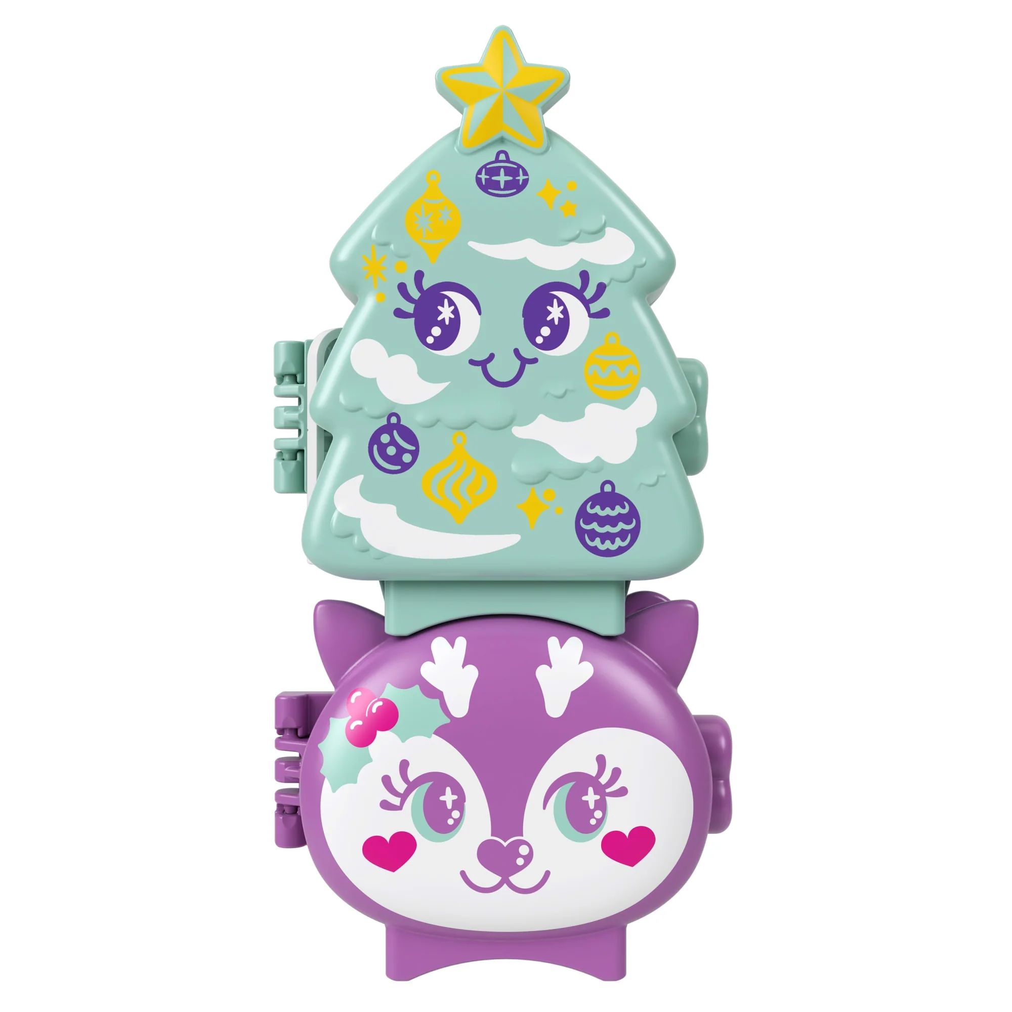Polly Pocket Świąteczny zestaw kompaktowy 2-pak + 1 mikro lalka i akcesoria Zabawka 4+ - Image 3