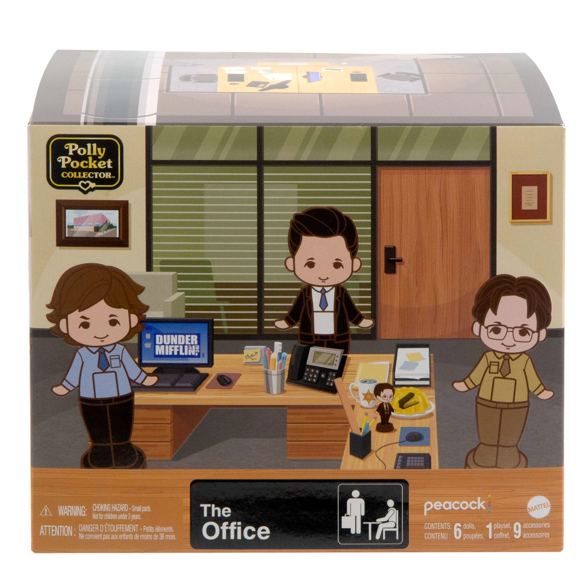 Polly Pocket X The Office-Schatulle, Spielset, 6 Charakterpuppen Und 9 Zubehörteile, Sammelbares Partnership-Spielzeug - Image 6