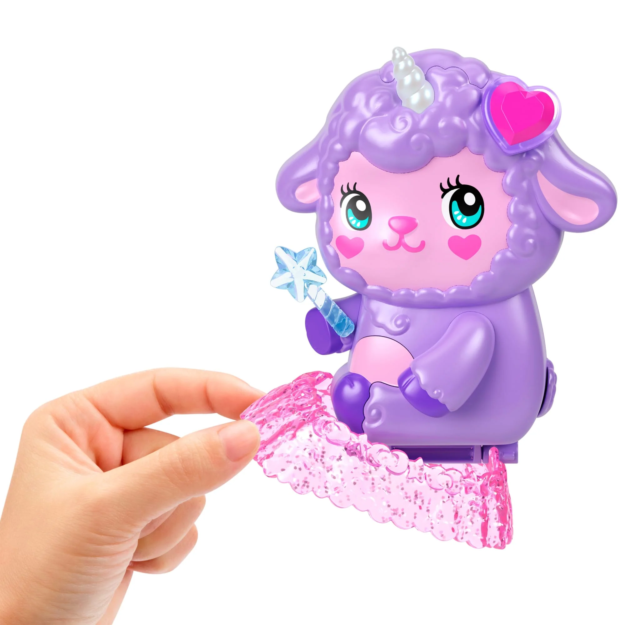 Polly Pocket Traumland-Schatulle in Zauberhafter Lammform Mit 1 Minipuppe Und Haustier-Einhorn, Reisespielzeug Mit Futter- Und Stylingzubehör - Image 4