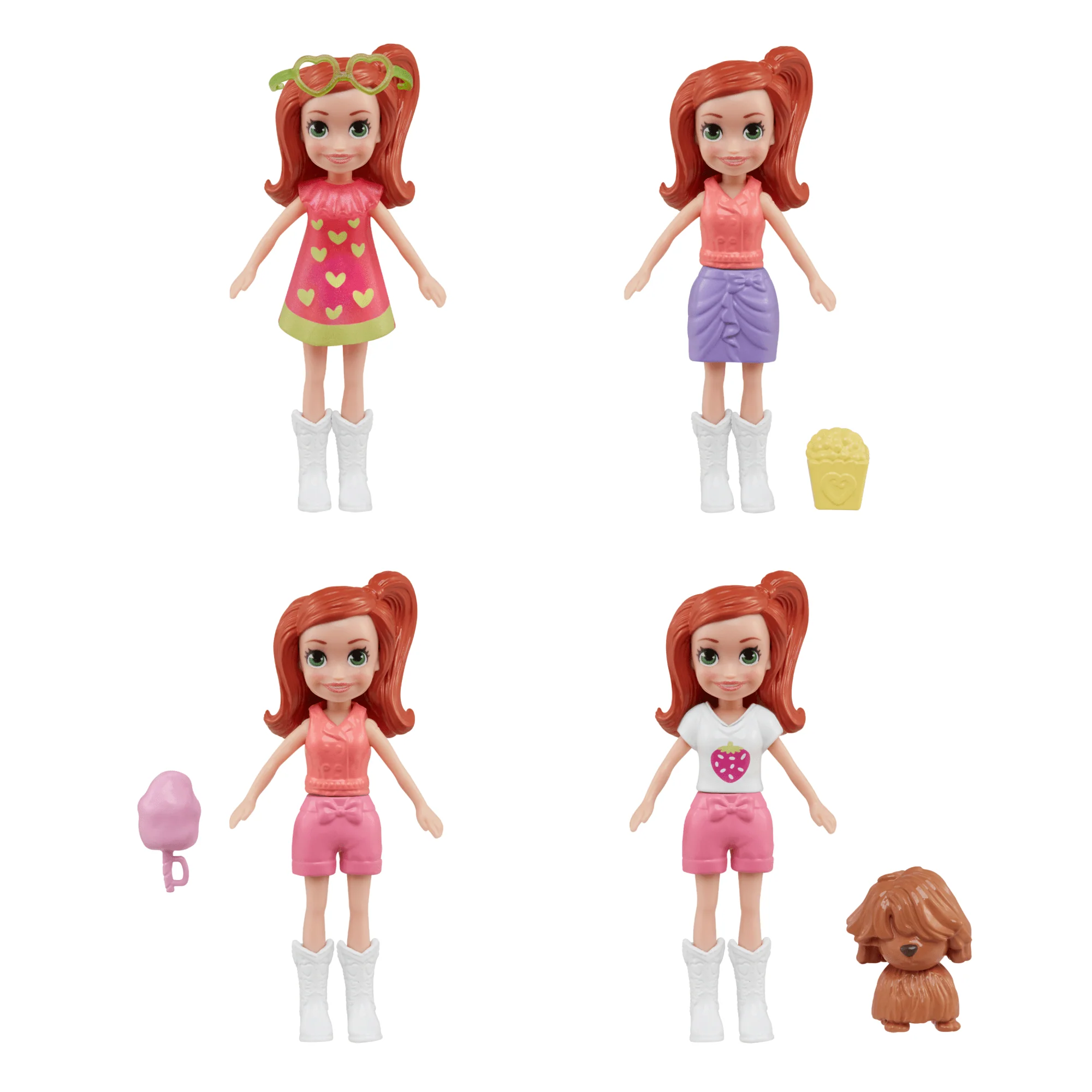 Polly Pocket Tropikal Eğlence Karnavalı Oyun Seti; 7 Cm Lila Bebek, 1 Adet Yavru Köpek, 10 Adet Aksesuar Ve Dönme Dolap - Image 5