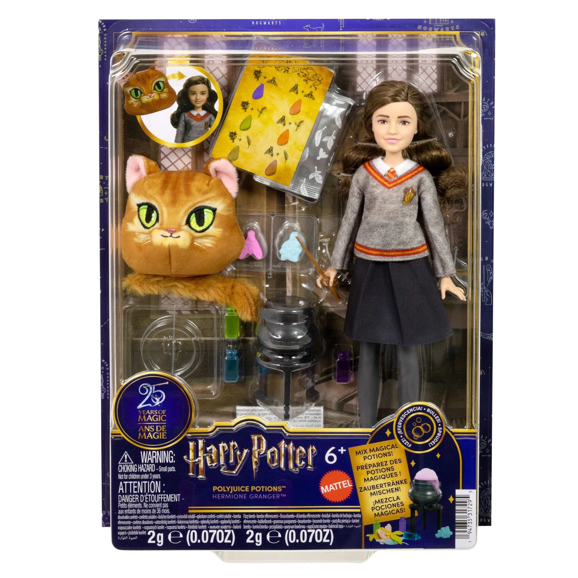 Polyjuice Potions Hermione Granger Doll & Playset, Movie-Inspired Outfit, 13 Accessories & Fizz - Image 6