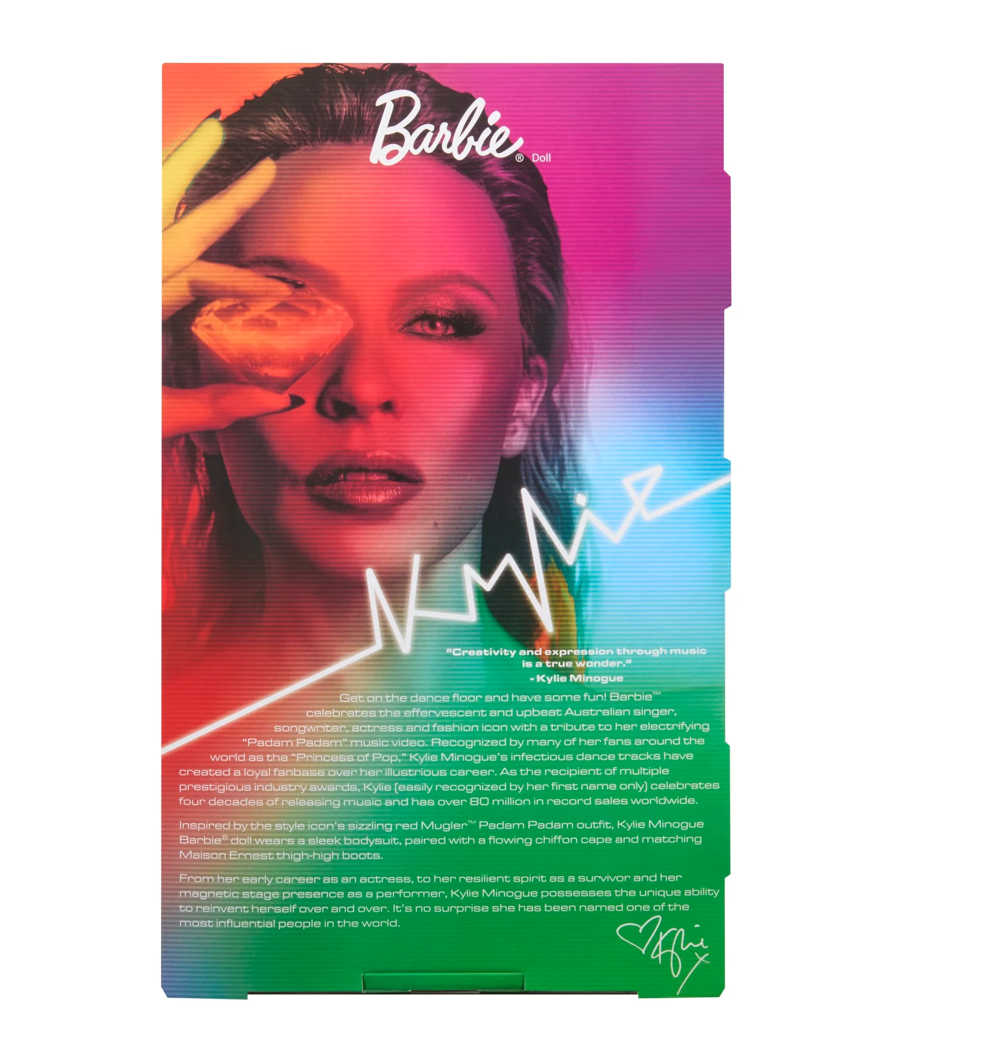 Poupée De Collection Barbie Signature Kylie Minogue Vêtue De La Tenue Rouge Du Clip « Padam Padam » - Image 6