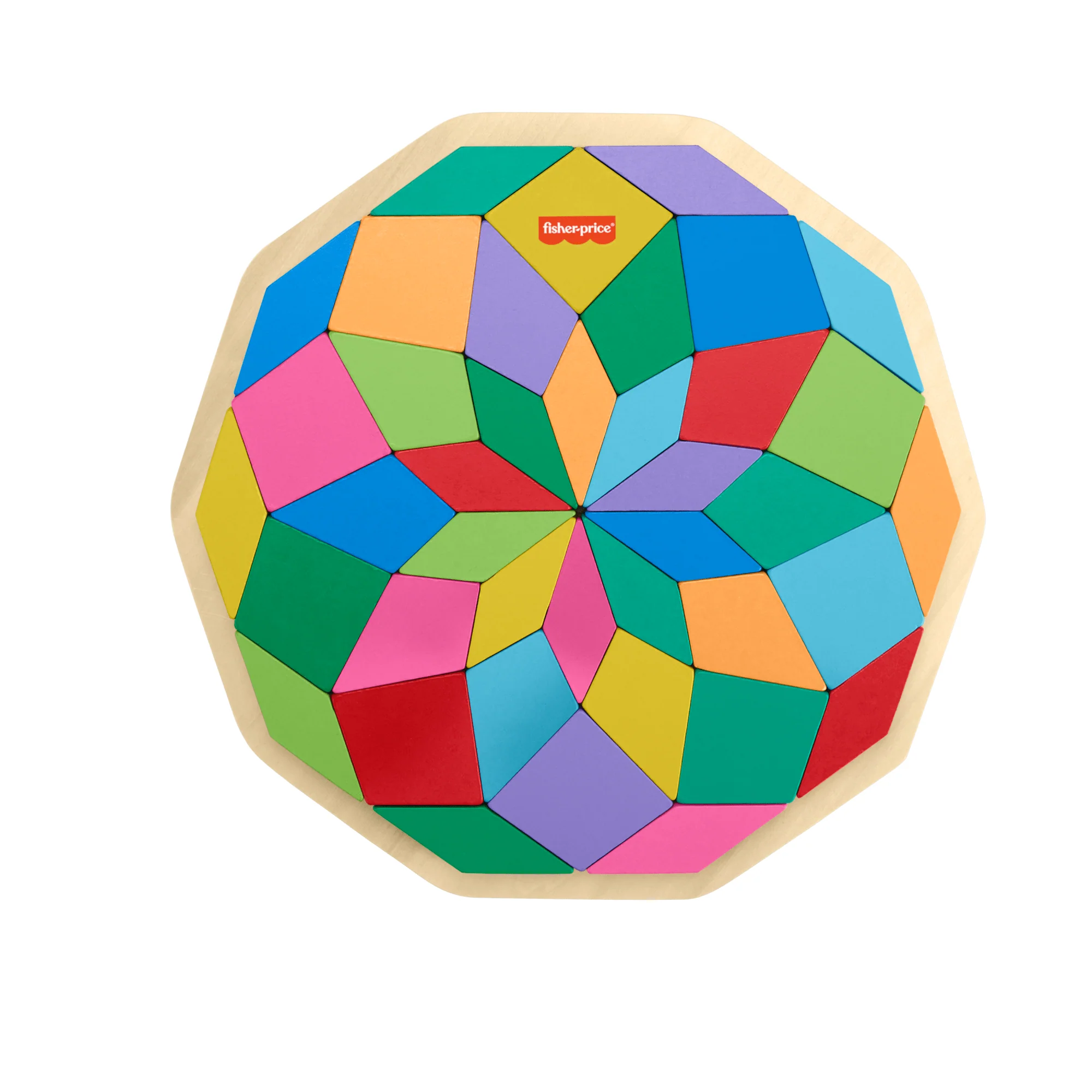 Puzle Geométrico De Mandala De Madera De Fisher-Price Para Niños Y Niñas Y Niños Y Niñas Pequeños, 40 Piezas De Madera - Image 3