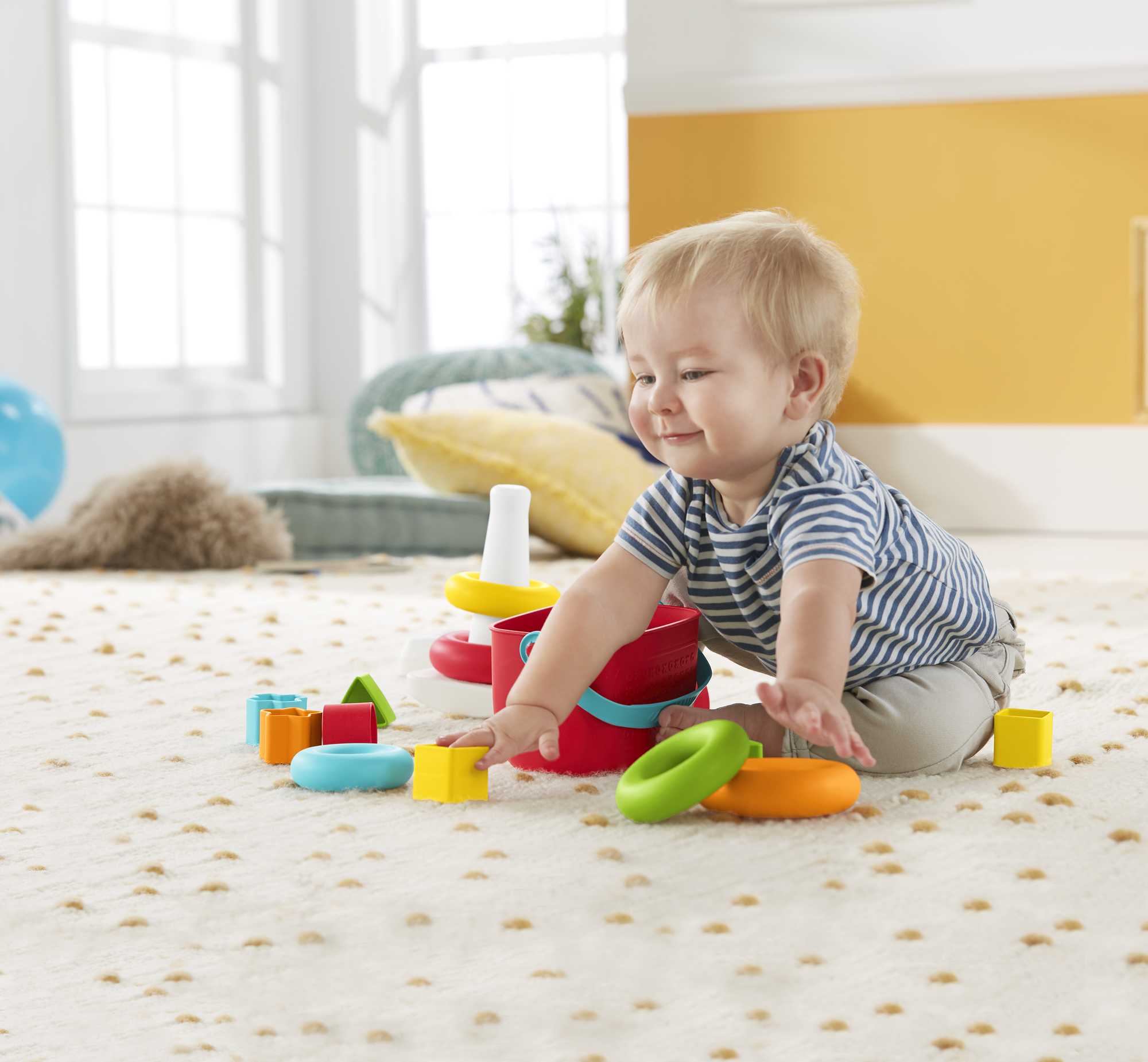 Fisher-Price - Pyramide Arc-En-Ciel - Jouet D'Éveil 1Er Âge - Dès 6 Mois - Image 8