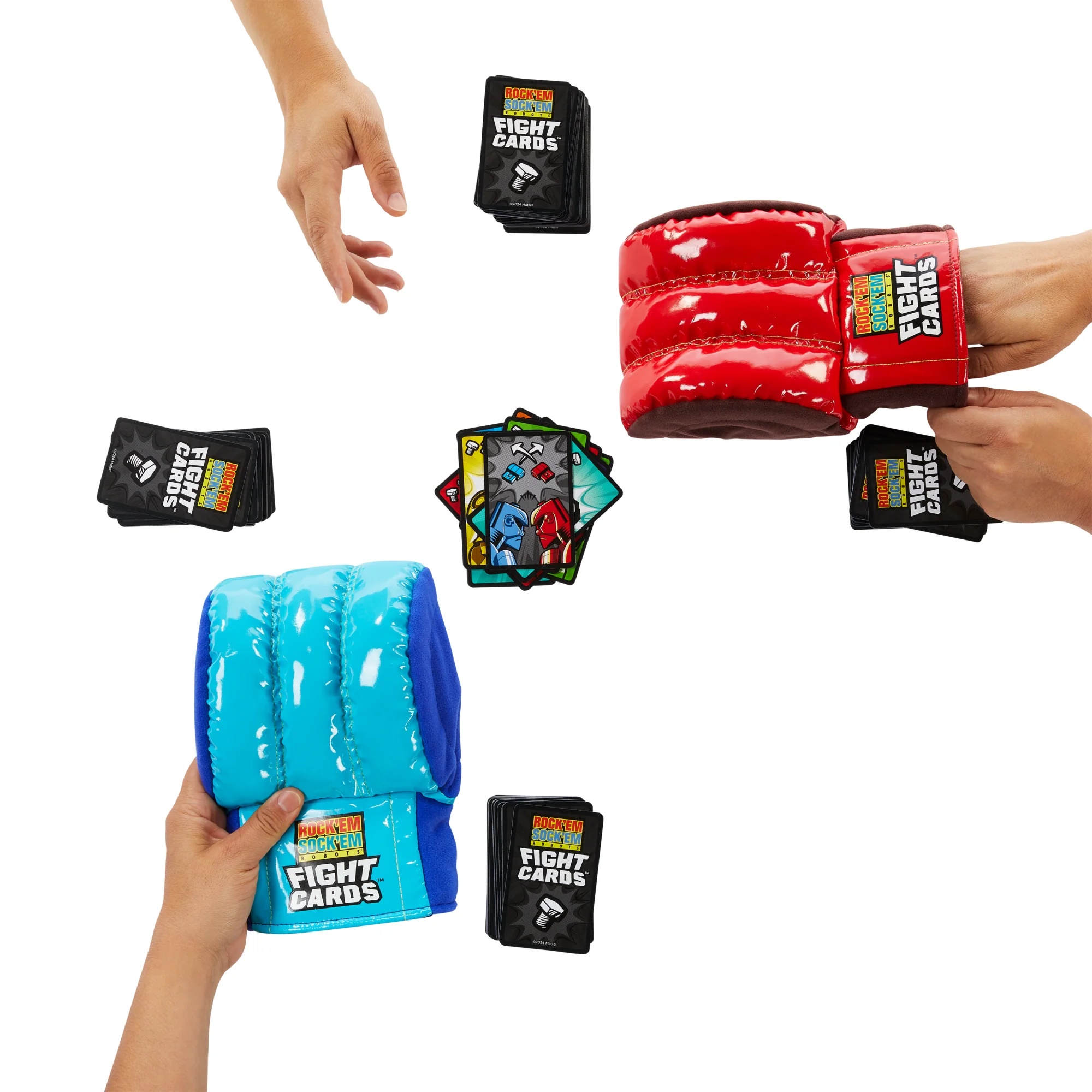 Rock 'Em Sock 'Em Robots Cartas De Boxeo Juego De Cartas Con DOS Guantes De Boxeo, Juego En Equipo Para Fiestas - Image 4
