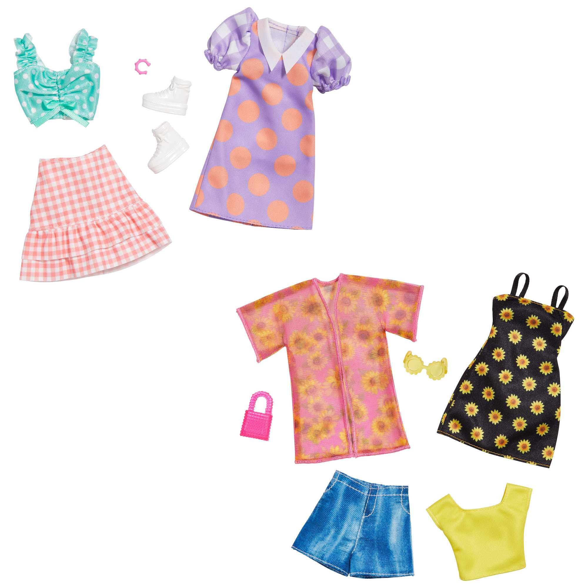 Ropa De Barbie: 2 Conjuntos Y 2 Accesorios Para Barbie - Image 3