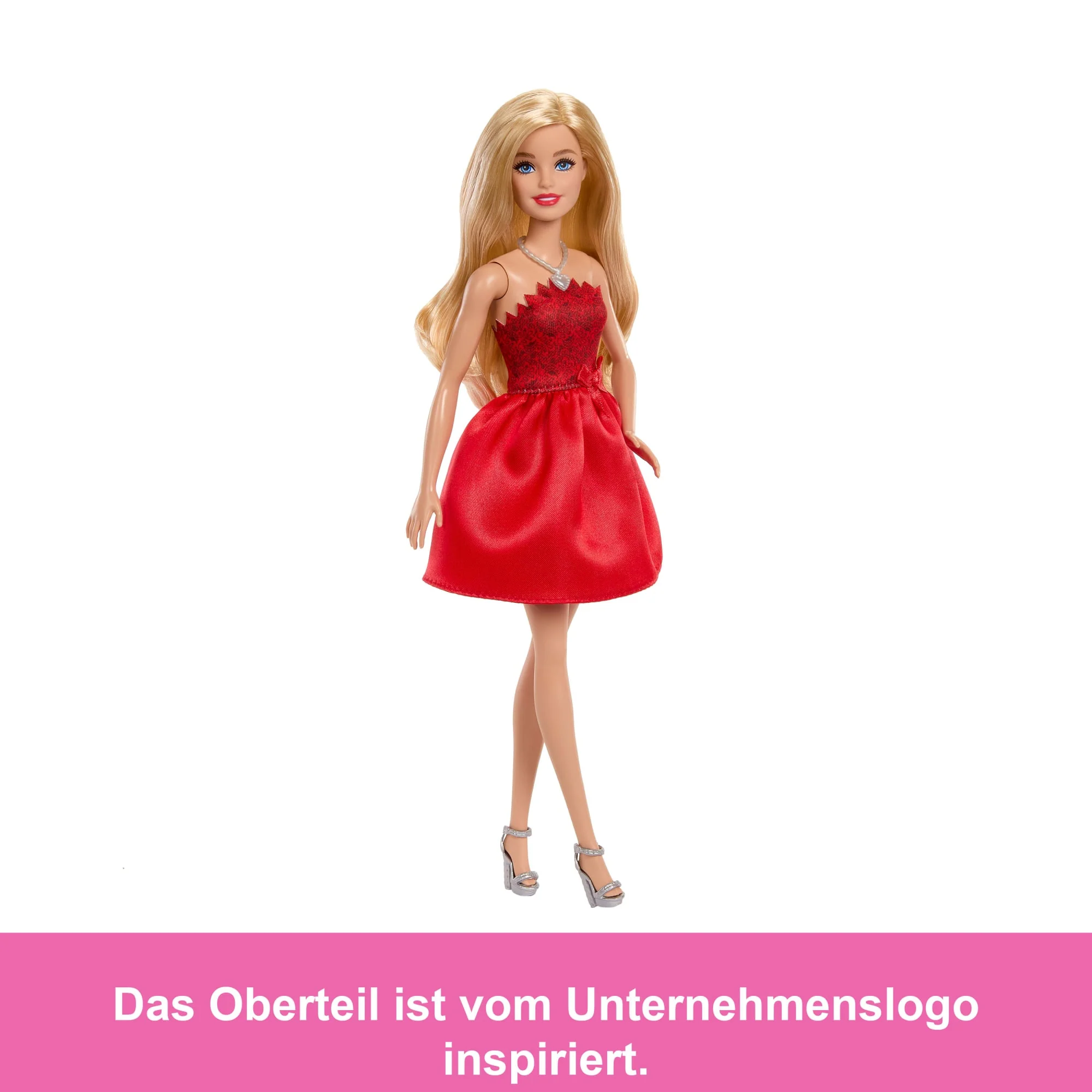 Rubinrote Barbie-Party-Modepuppe Zum 80. Jubiläum Von Mattel in Einem Roten Kleid Mit Zubehörteilen - Image 3