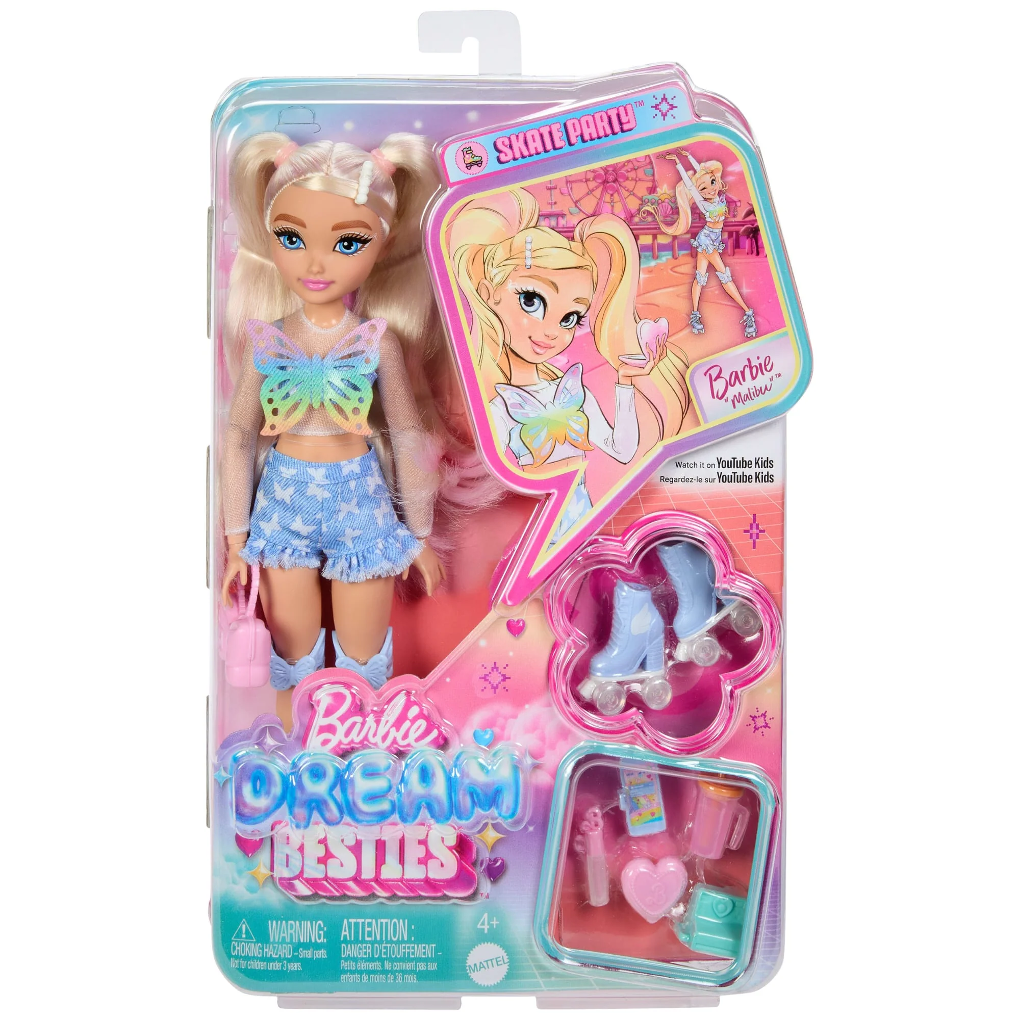 Rüya Arkadaşlar Patenci Barbie 'Malibu' Bebek Ve Makyaj Temalı 9 Aksesuar - Image 6
