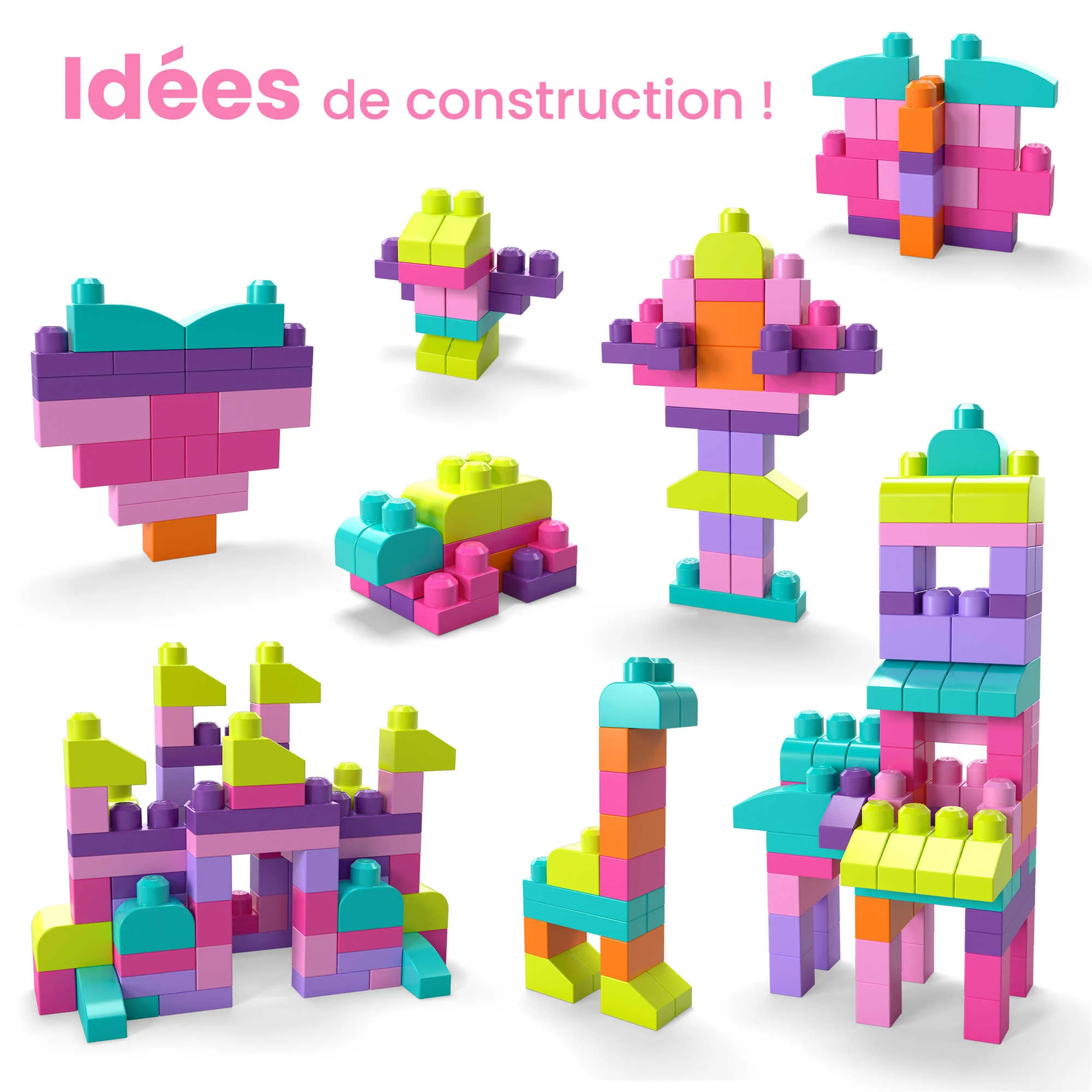 Mega Bloks – Sac Rose 80 Briques - Image 4