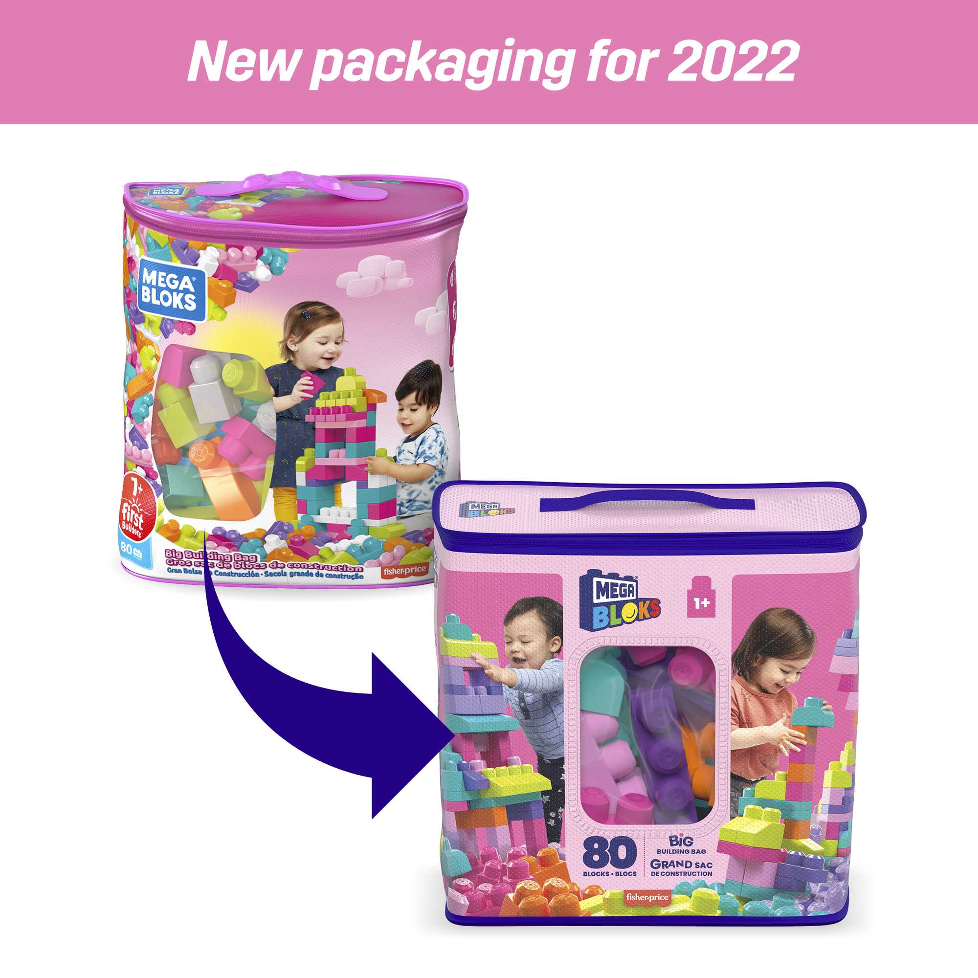 Mega Bloks – Sac Rose 80 Briques - Image 7