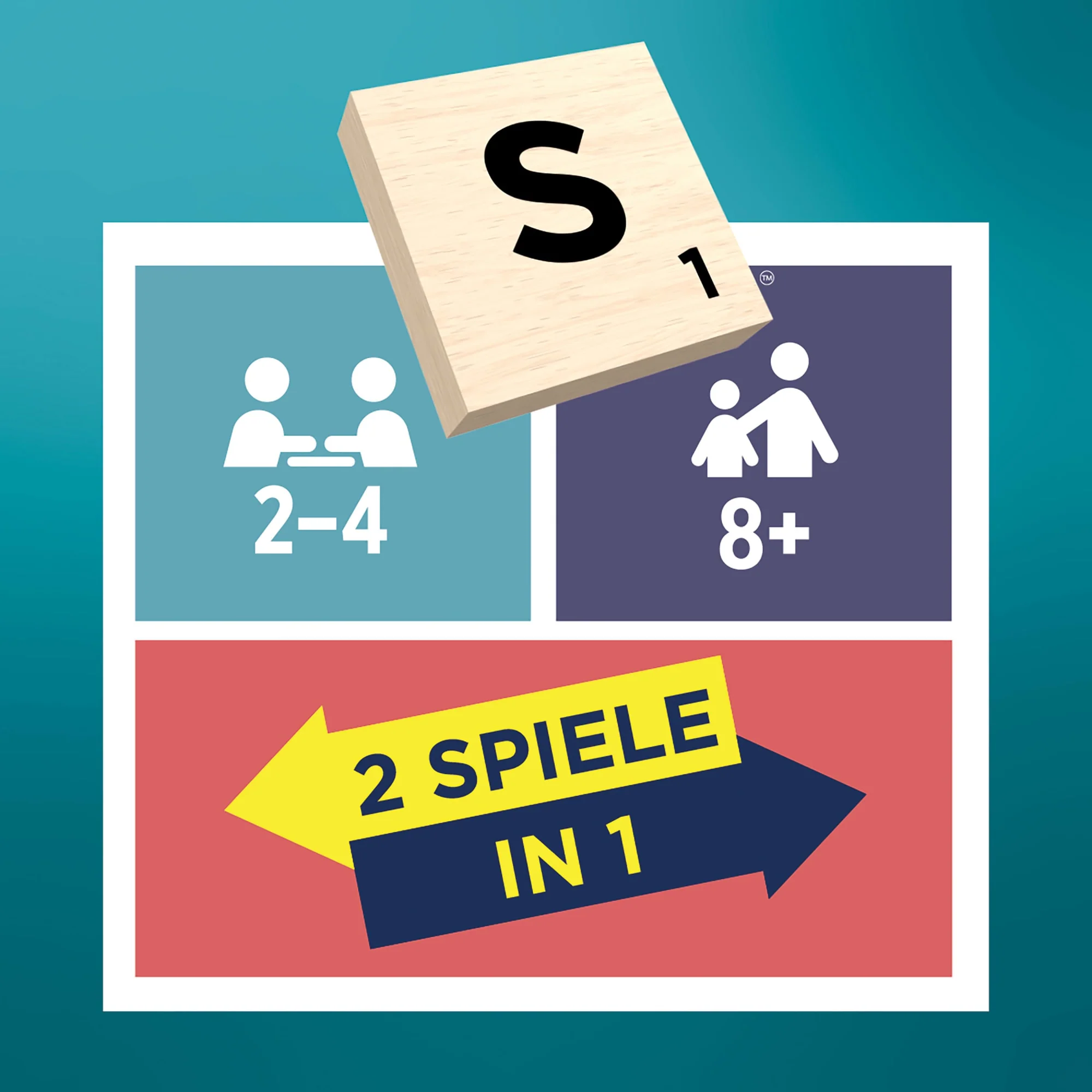 Scrabble Brettspiel, Familienwortspiel Mit Buchstabensteinen Und Buchstabenbänkchen, Zwei Spielmöglichkeiten, Deutsche Ausgabe - Image 5