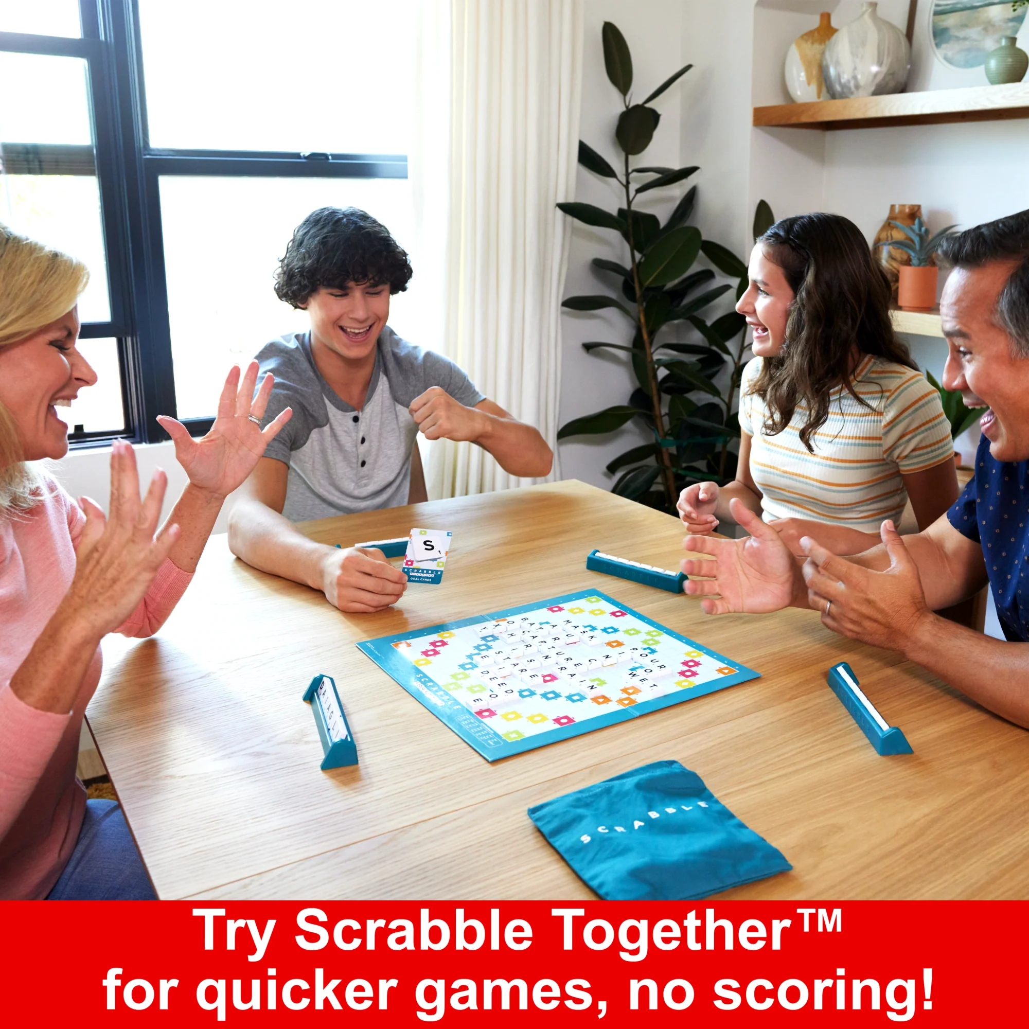 Scrabble Board Game, Classic Family Word Game With Two Ways To Play For 2-4 Players - Image 3