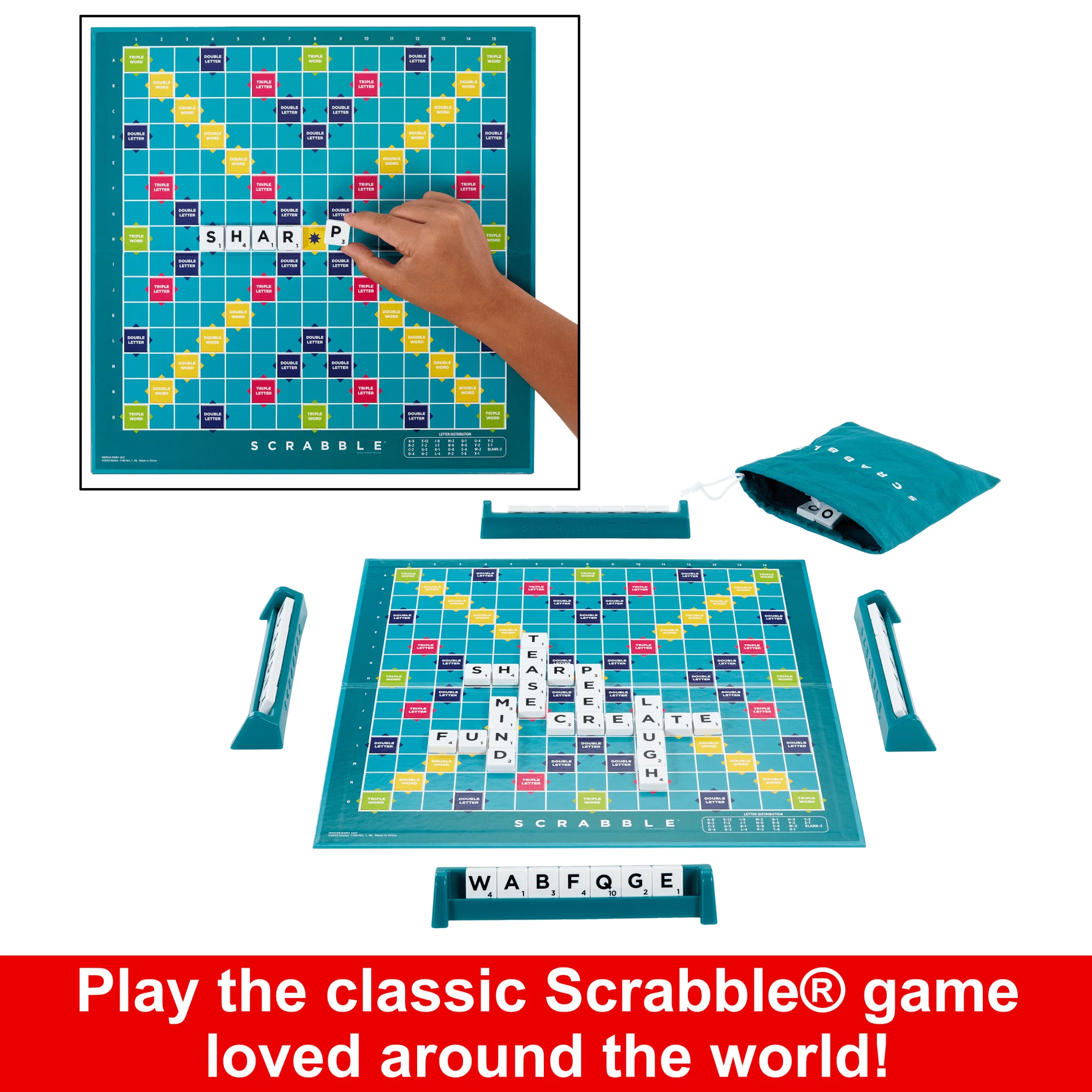 Scrabble Board Game, Classic Family Word Game With Two Ways To Play For 2-4 Players - Image 5