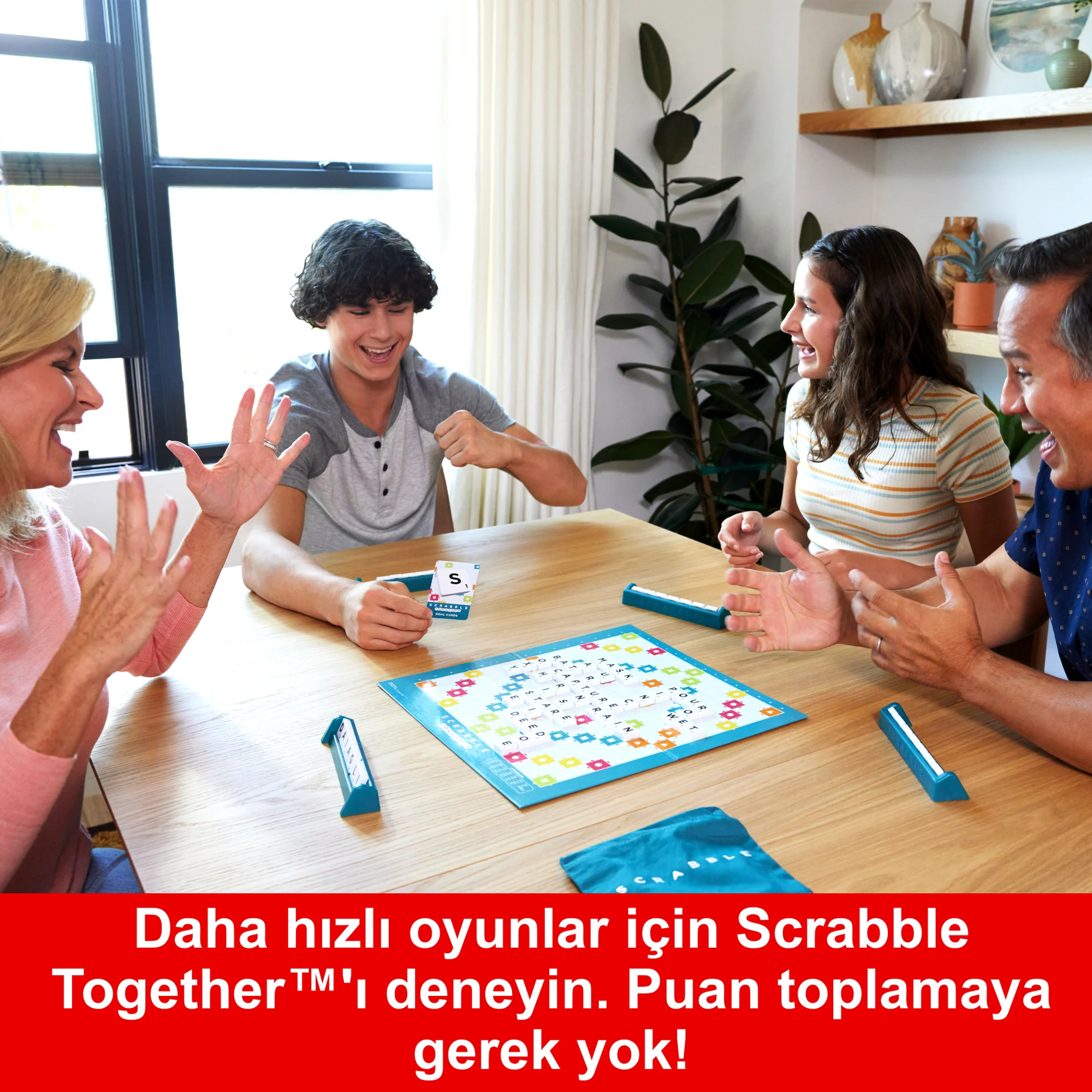 Scrabble Kutu Oyunu, Aile Boyu Sevilen Ve Iki Şekilde Oynanabilen Klasik Kelime Oyunu, 2-4 Oyuncu, Türkçe Versiyon - Image 2